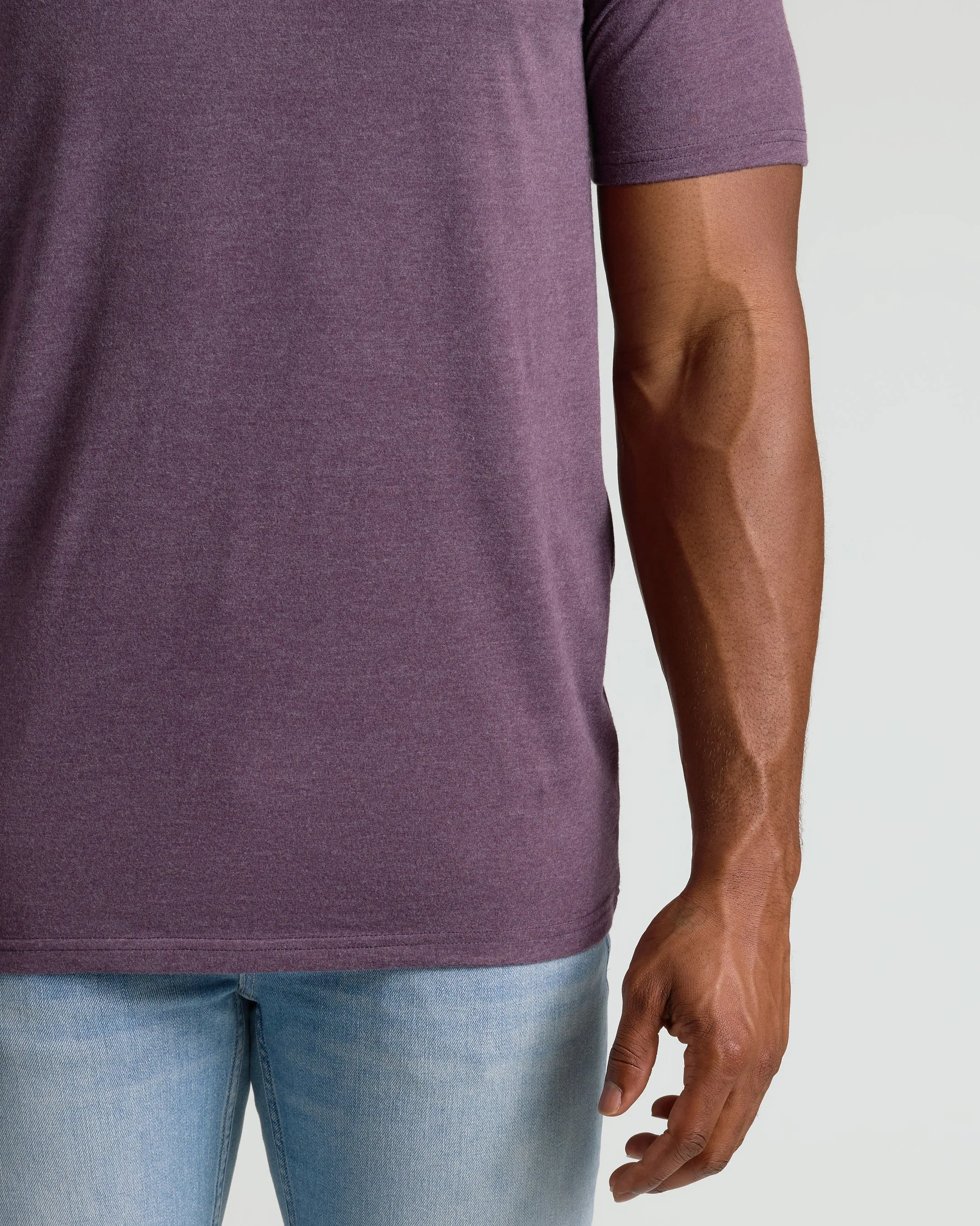 Dark Heather Plum Tall Classic V-Neck sold by True Classic product image thumbnail 5