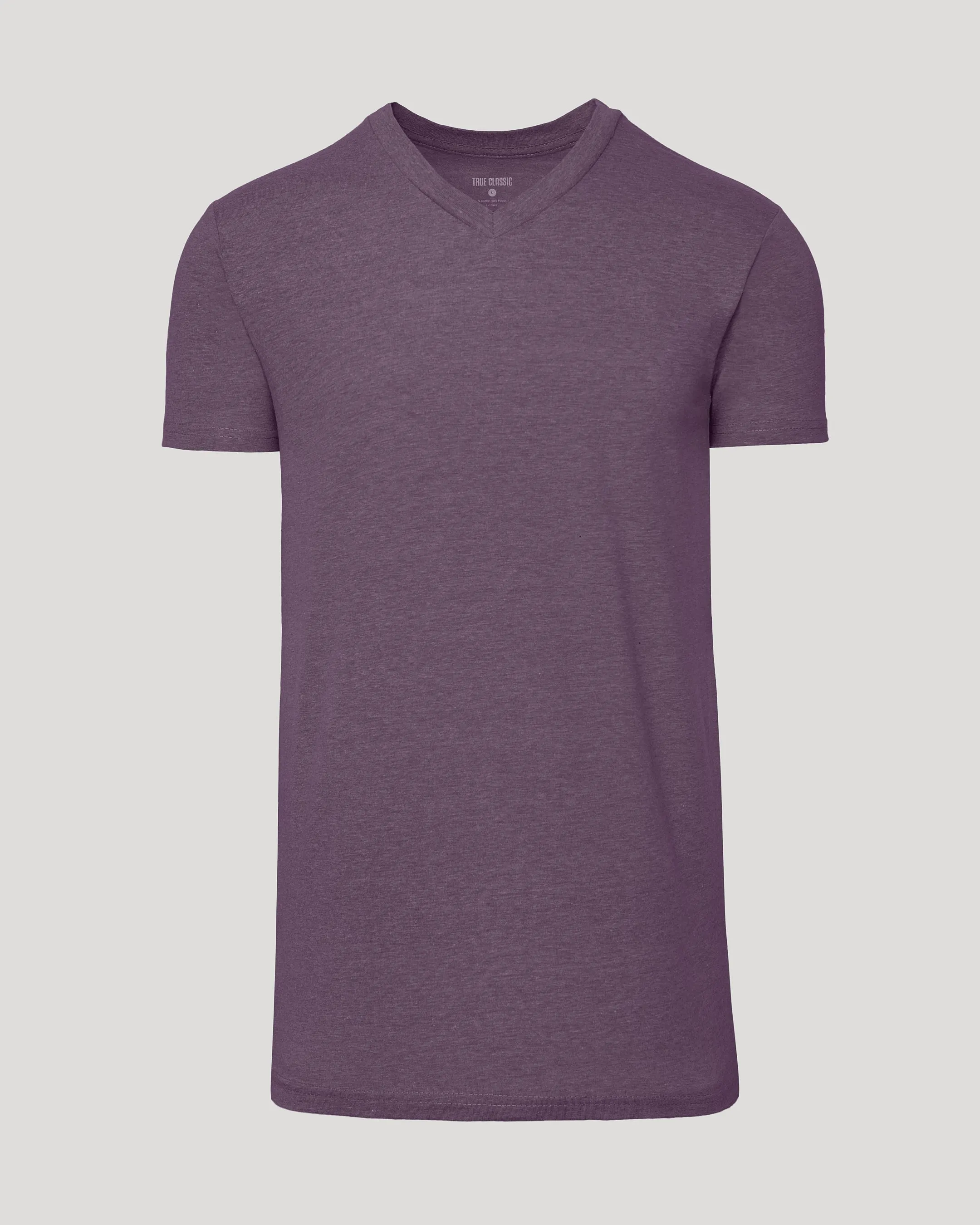 Dark Heather Plum Tall Classic V-Neck sold by True Classic product image thumbnail 2