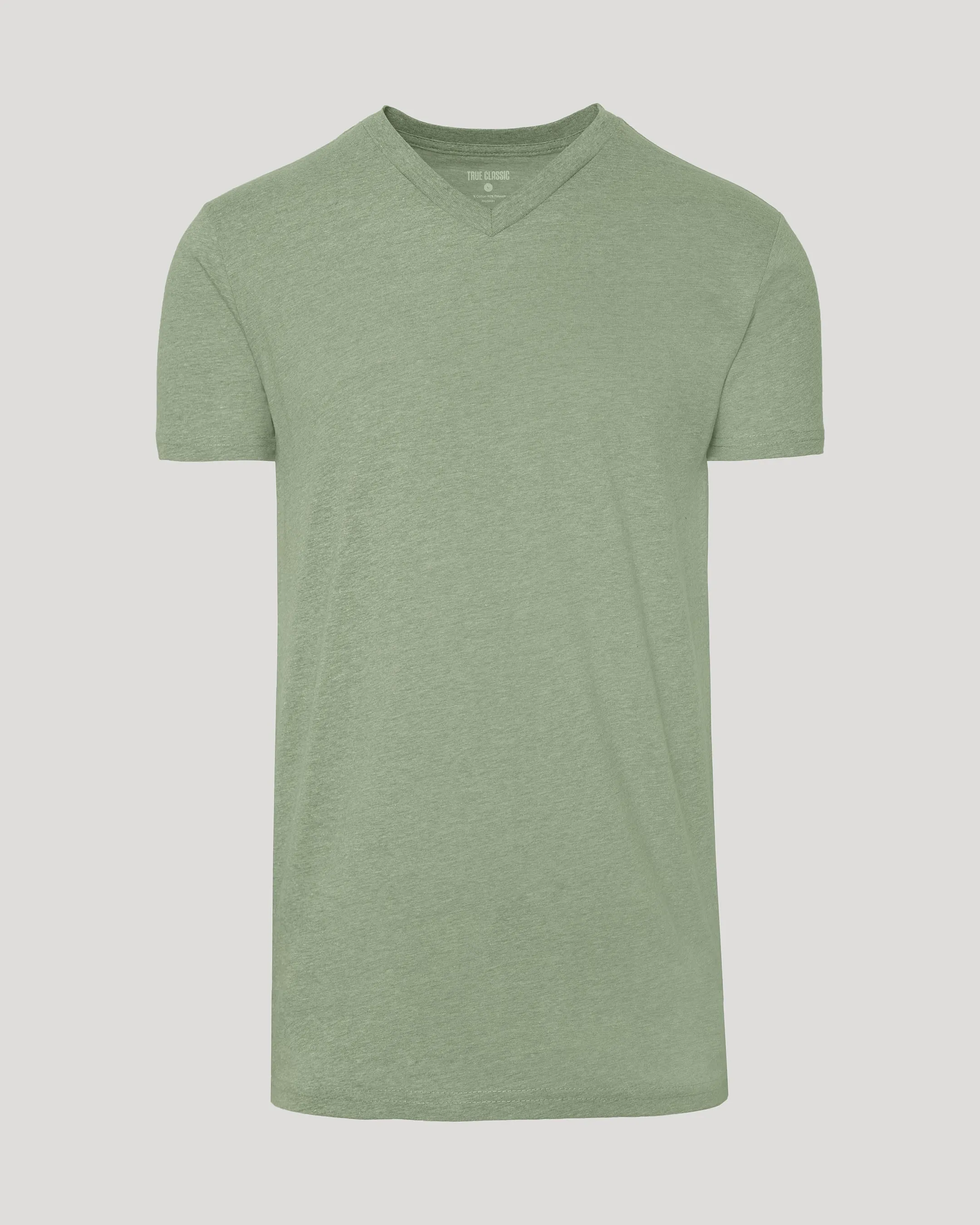 Dark Heather Bay Green Tall Classic V-Neck sold by True Classic product image thumbnail 2