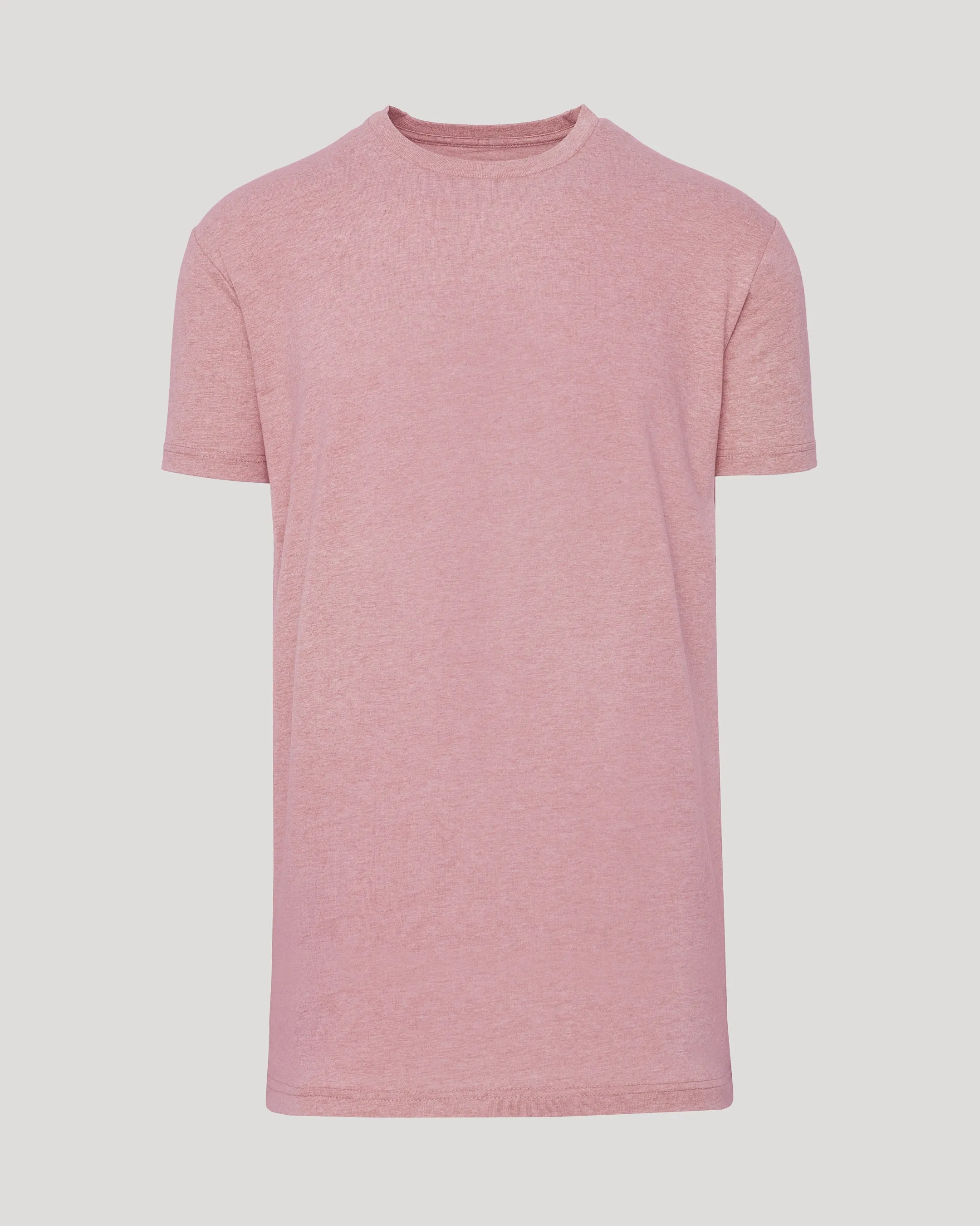 Light Heather Boysenberry Tall Straight Hem Crew Neck T-Shirt sold by True Classic product image thumbnail 2