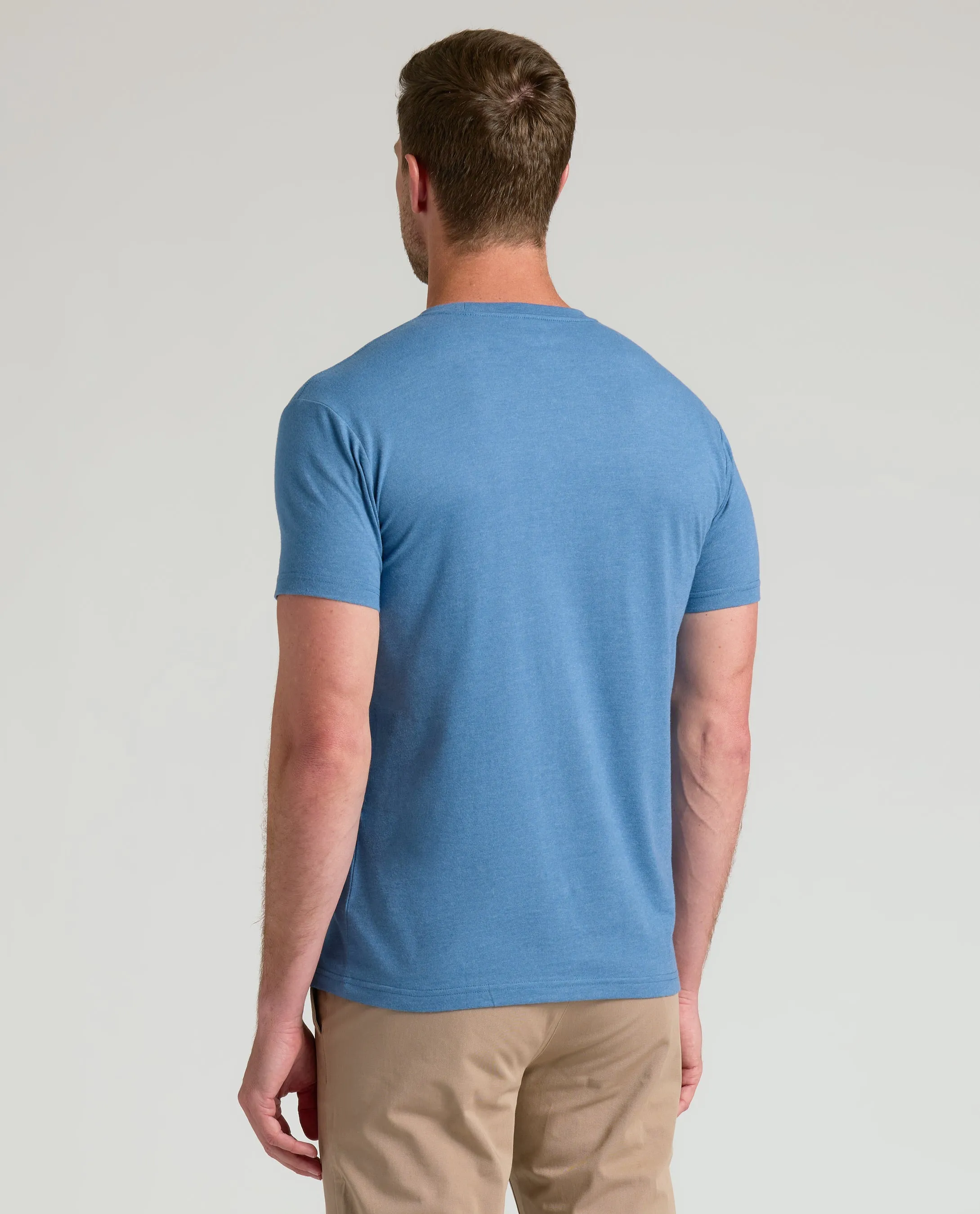 Dark Heather Blue Lake Classic Crew Neck sold by True Classic product image thumbnail 3