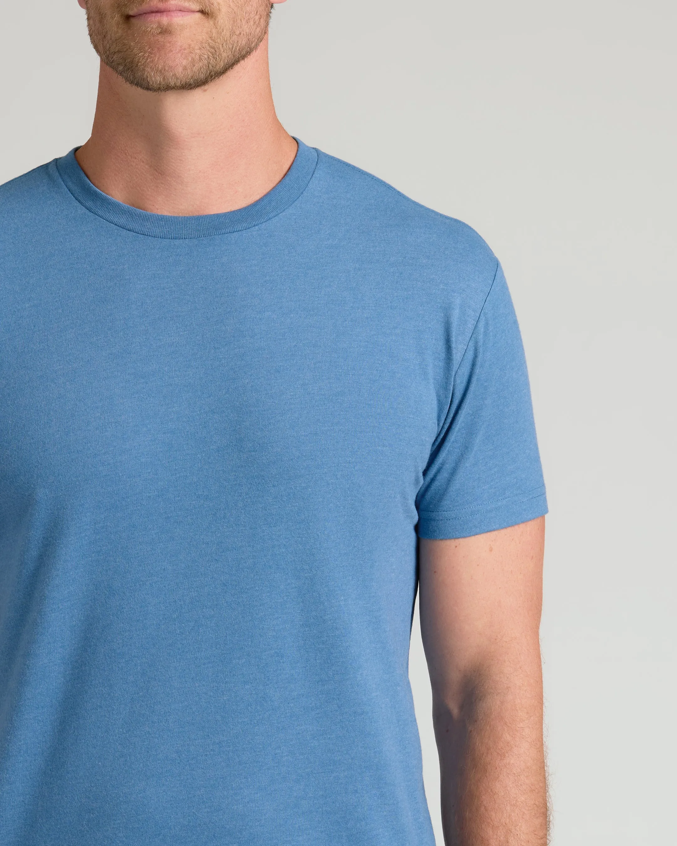 Dark Heather Blue Lake Classic Crew Neck sold by True Classic product image thumbnail 4