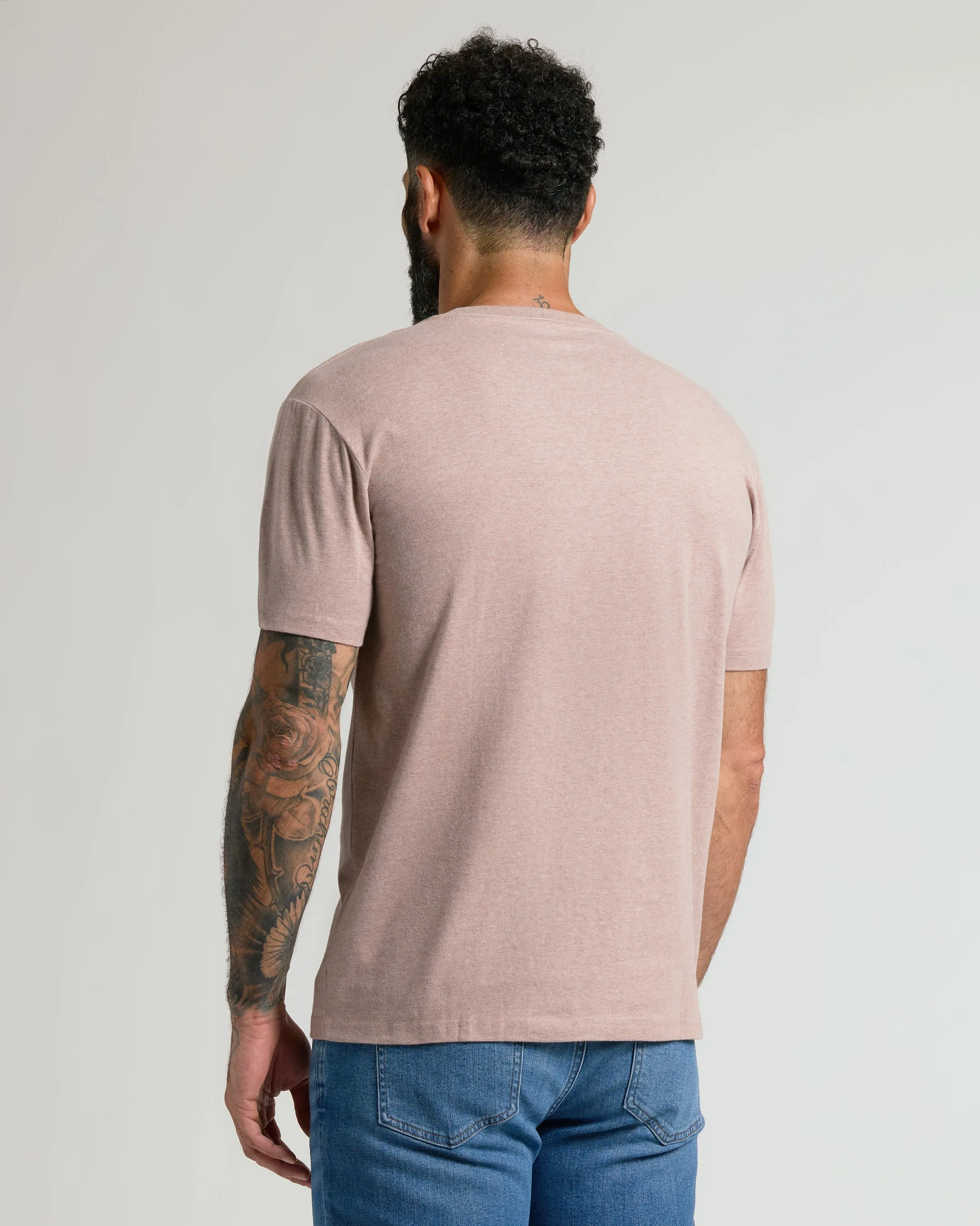 Light Heather Slate Mauve Classic V-Neck sold by True Classic product image thumbnail 3