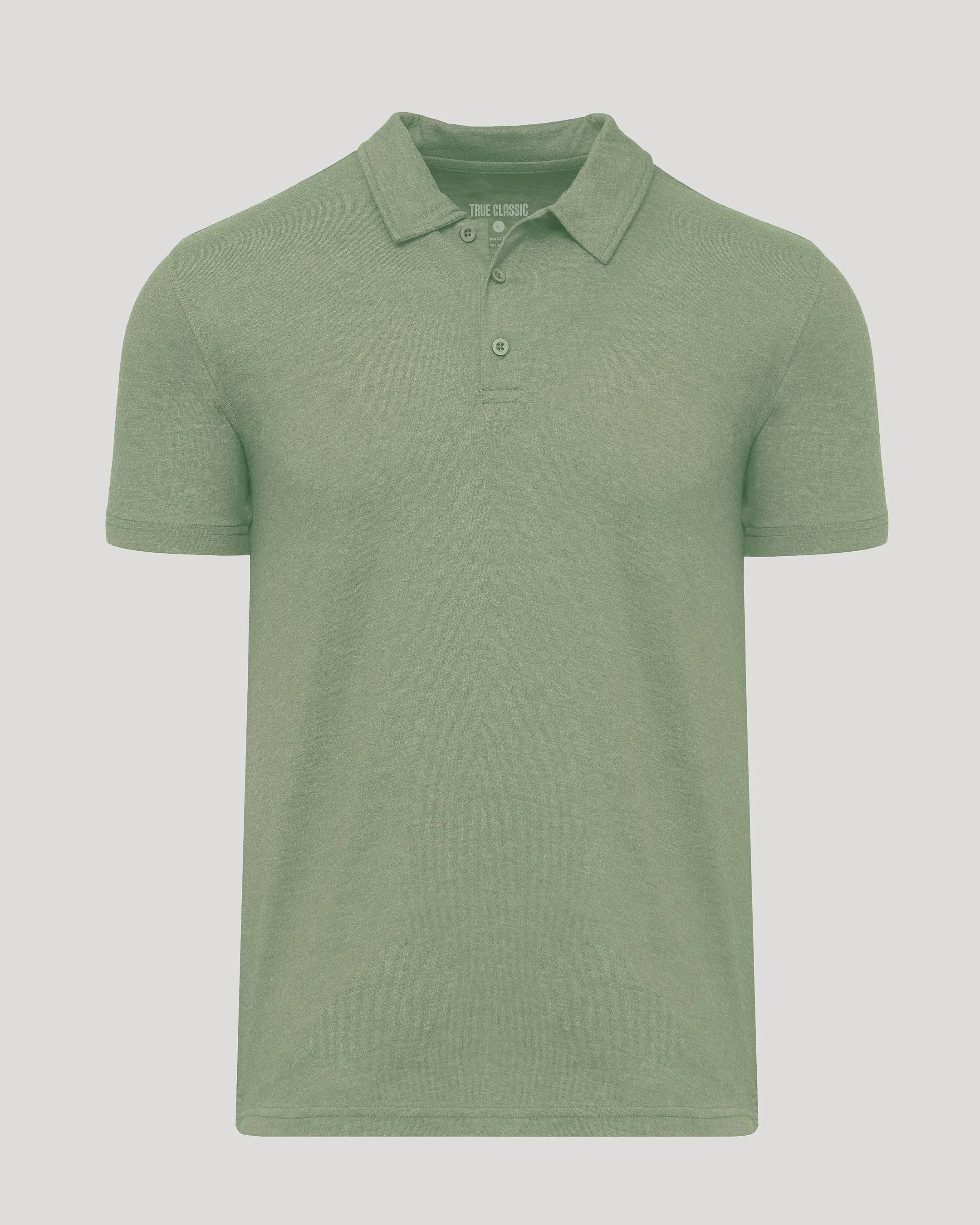 Dark Heather Bay Green Classic Polo sold by True Classic product image thumbnail 2