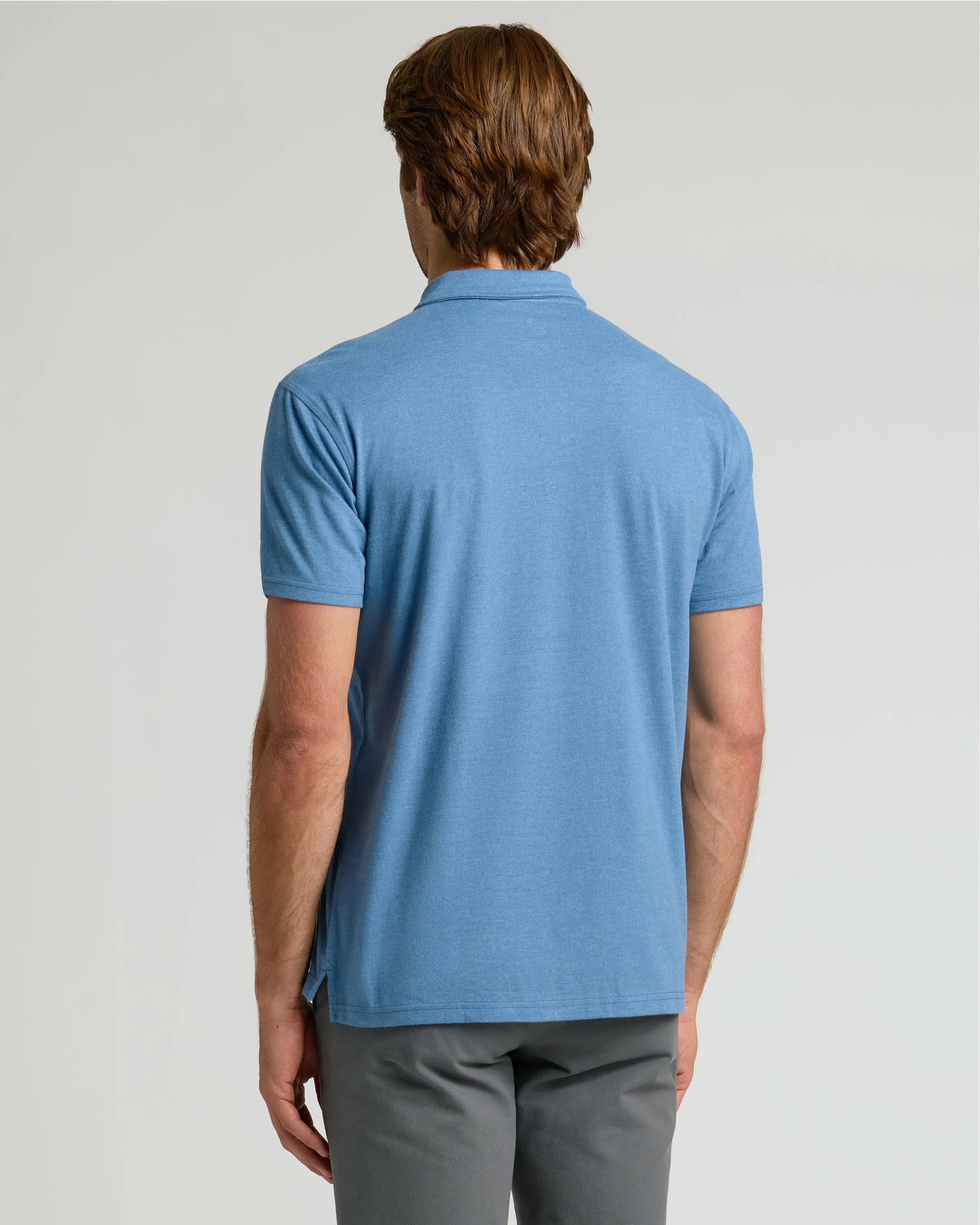 Dark Heather Blue Lake Classic Polo sold by True Classic product image thumbnail 3