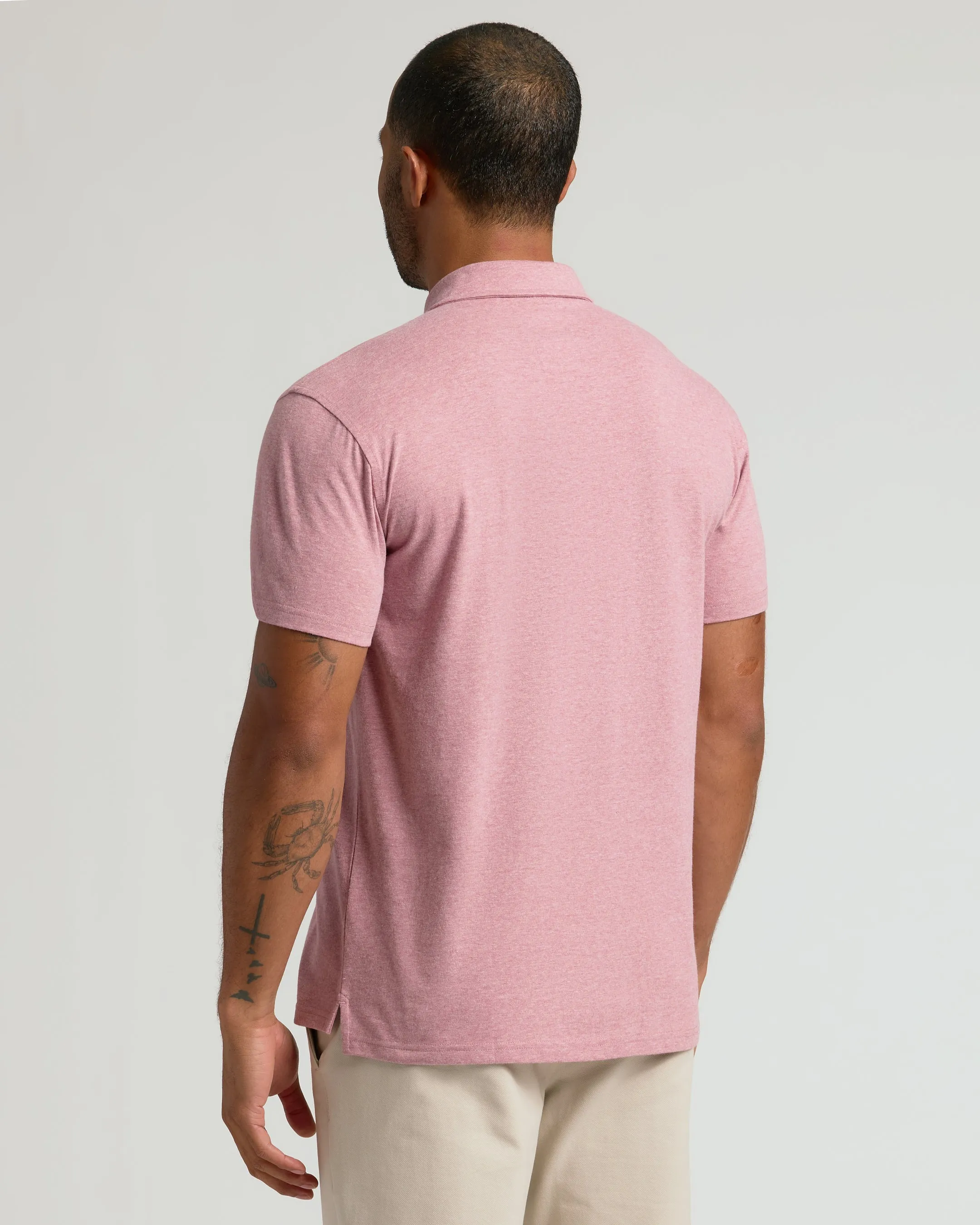 Light Heather Boysenberry Classic Polo sold by True Classic product image thumbnail 3