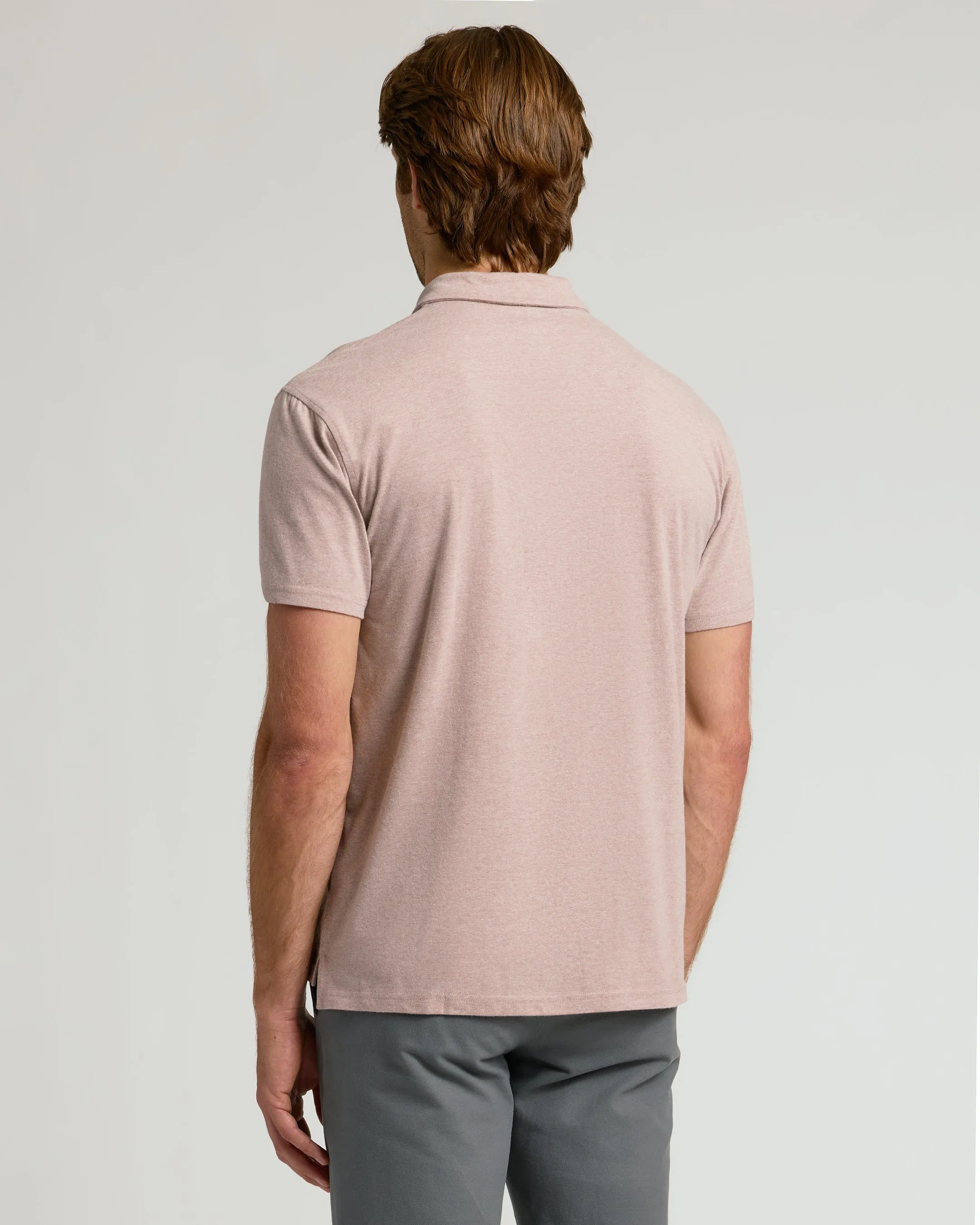 Light Heather Slate Mauve Classic Polo sold by True Classic product image thumbnail 3