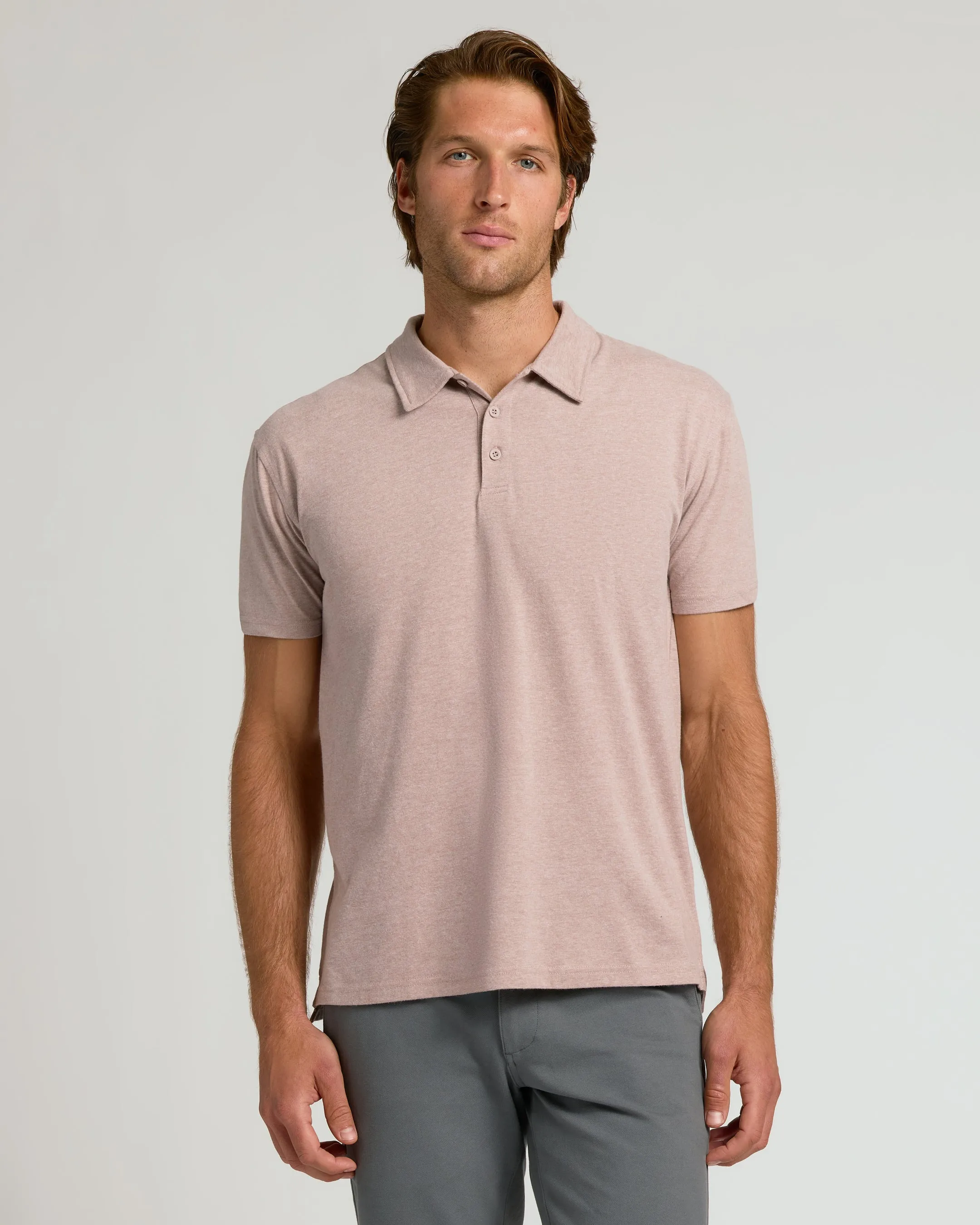 Light Heather Slate Mauve Classic Polo sold by True Classic
