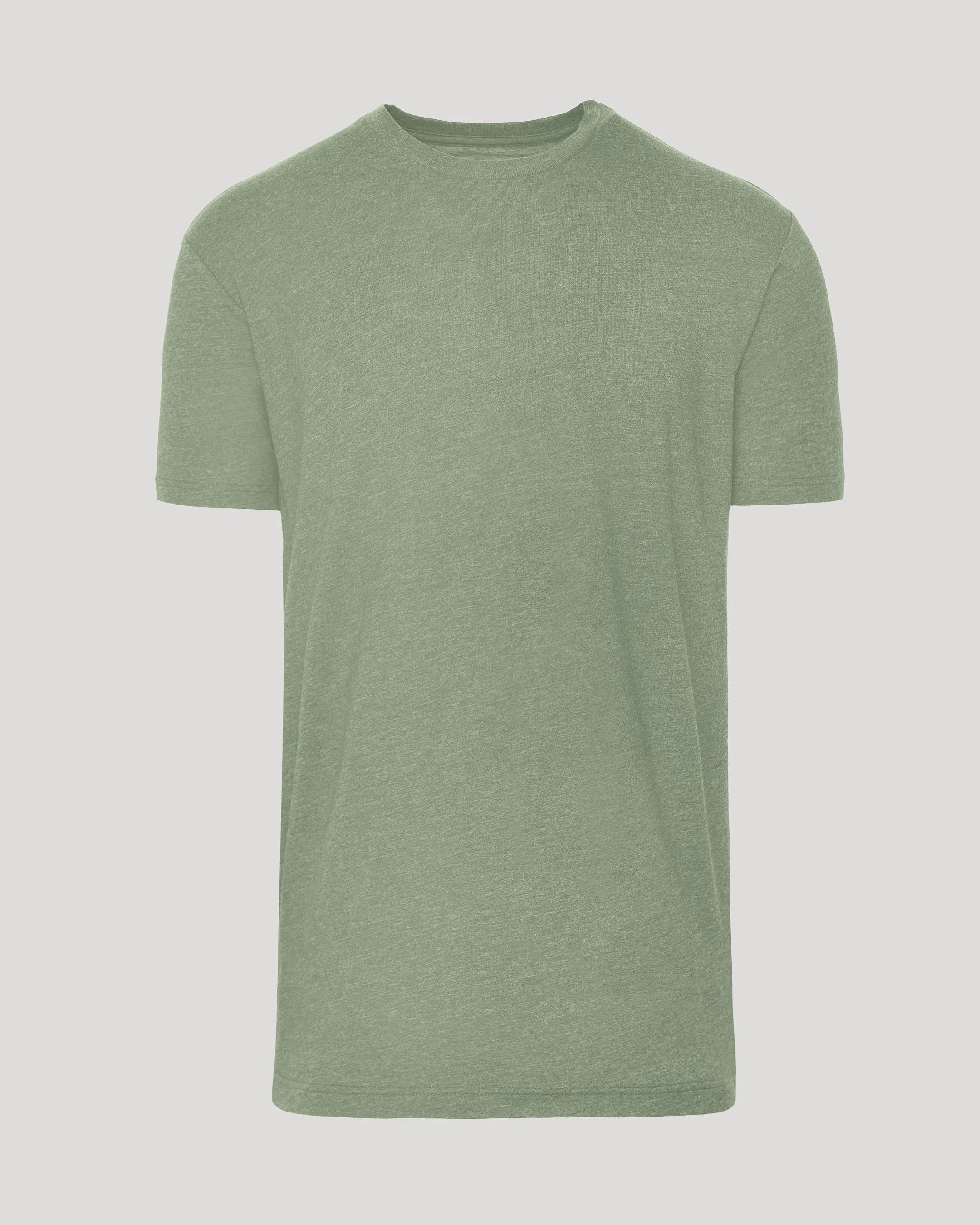 Dark Heather Bay Green Tall Straight Hem Crew Neck T Shirt sold by True Classic product image thumbnail 2