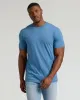 Dark Heather Blue Lake Tall Straight Hem Crew Neck T-Shirt sold by True Classic