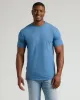 Dark Heather Blue Lake Tall Straight Hem Crew Neck T-Shirt sold by True Classic