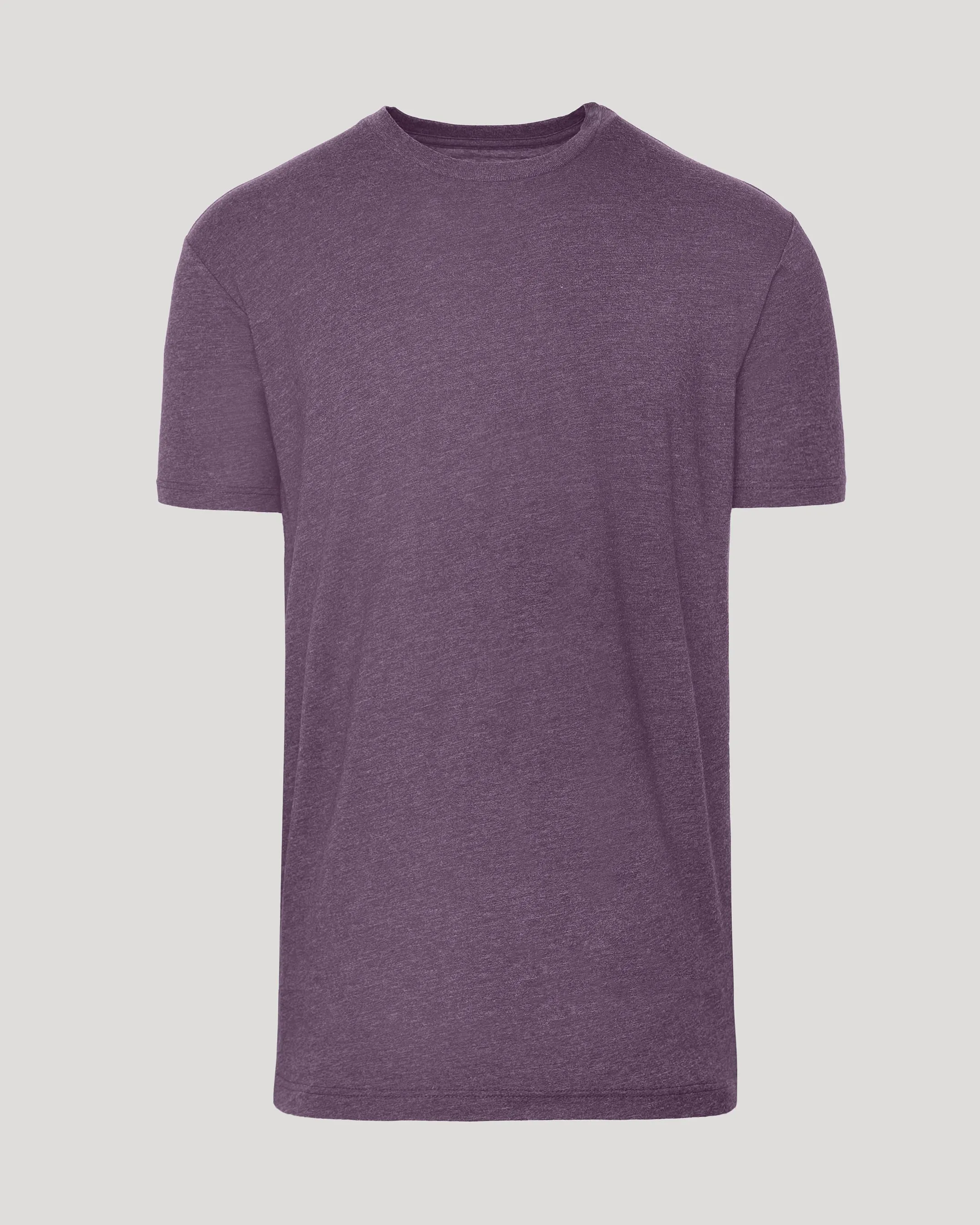 Dark Heather Plum Tall Straight Hem Crew Neck T-Shirt sold by True Classic product image thumbnail 2