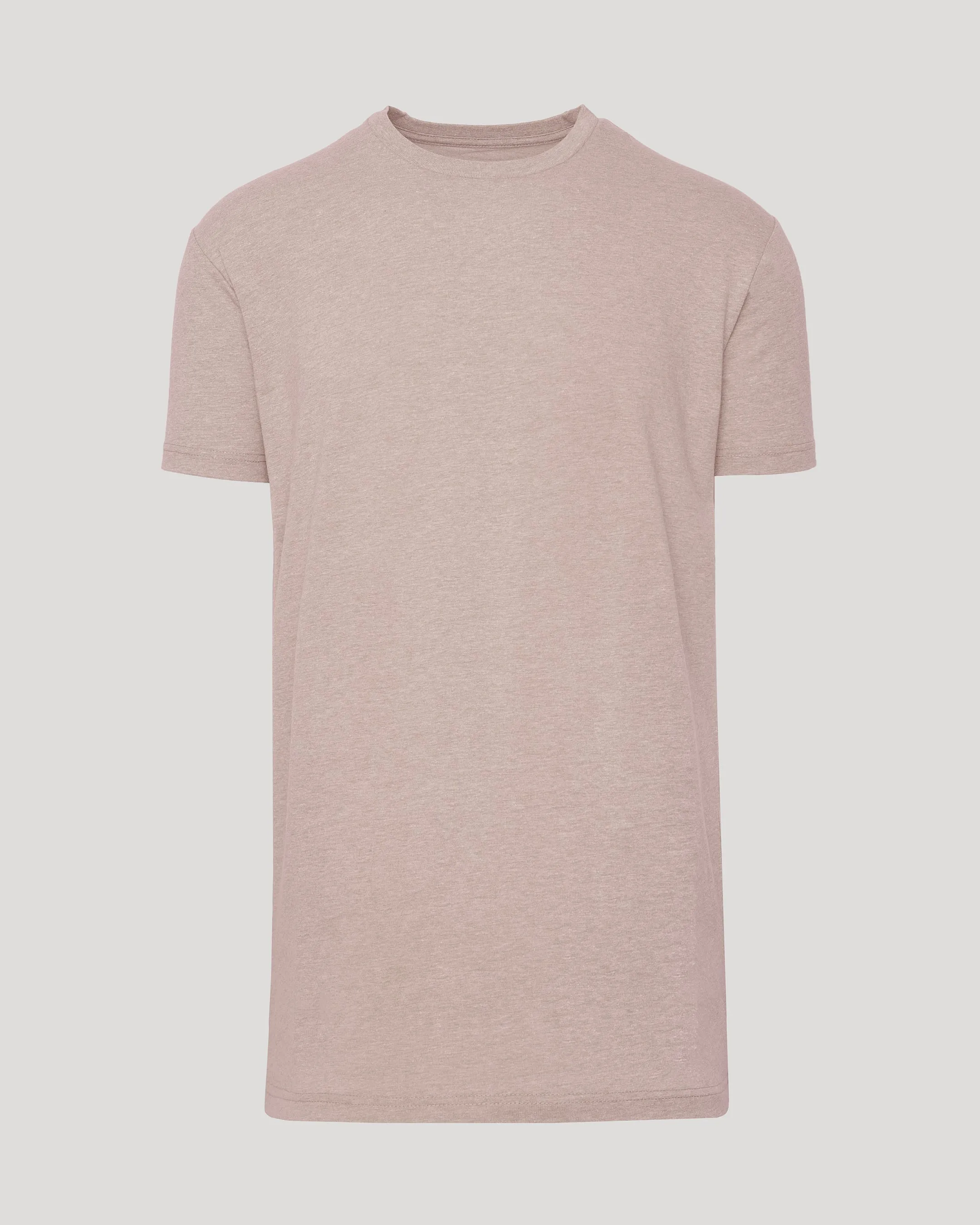 Light Heather Slate Mauve Tall Straight Hem Crew Neck T-Shirt sold by True Classic product image thumbnail 2