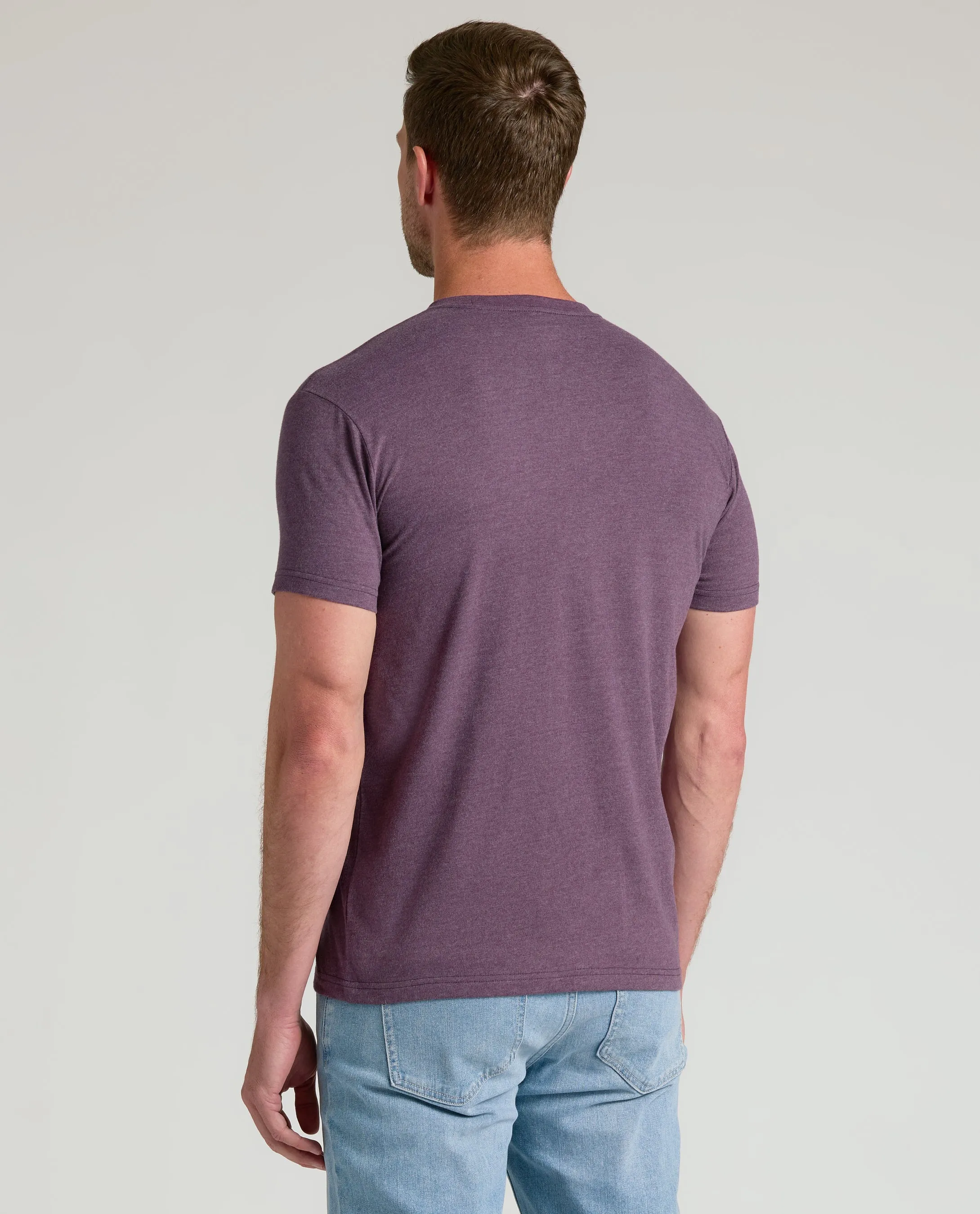 Dark Heather Plum Classic Crew Neck sold by True Classic product image thumbnail 3