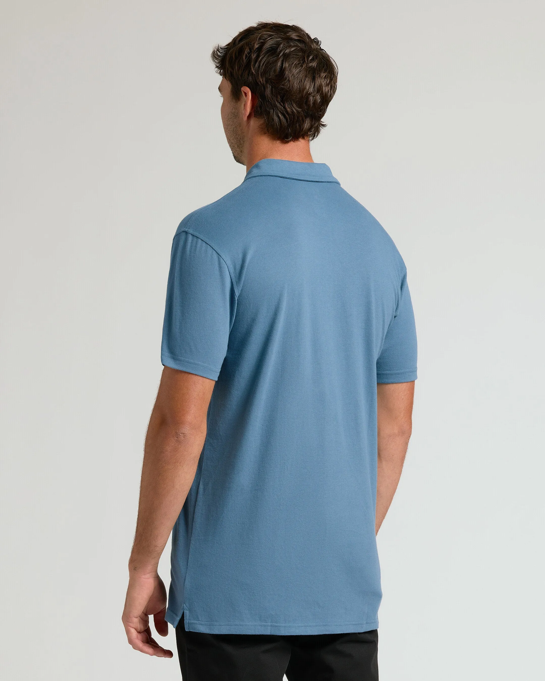 Indigo Short Sleeve Tall Polo sold by True Classic product image thumbnail 3
