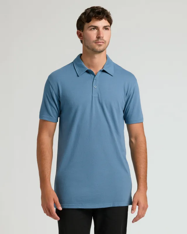 Indigo Short Sleeve Tall Polo sold by True Classic