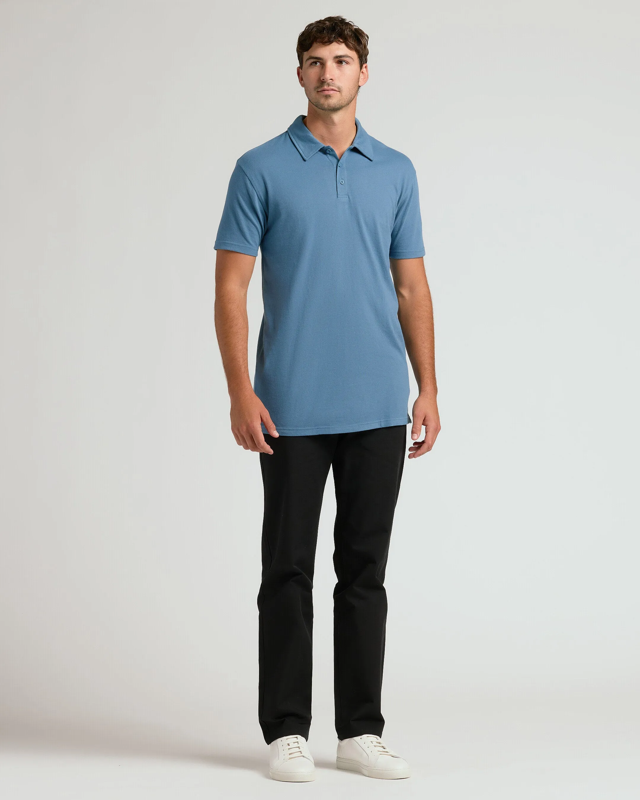 Indigo Short Sleeve Tall Polo sold by True Classic product image thumbnail 4