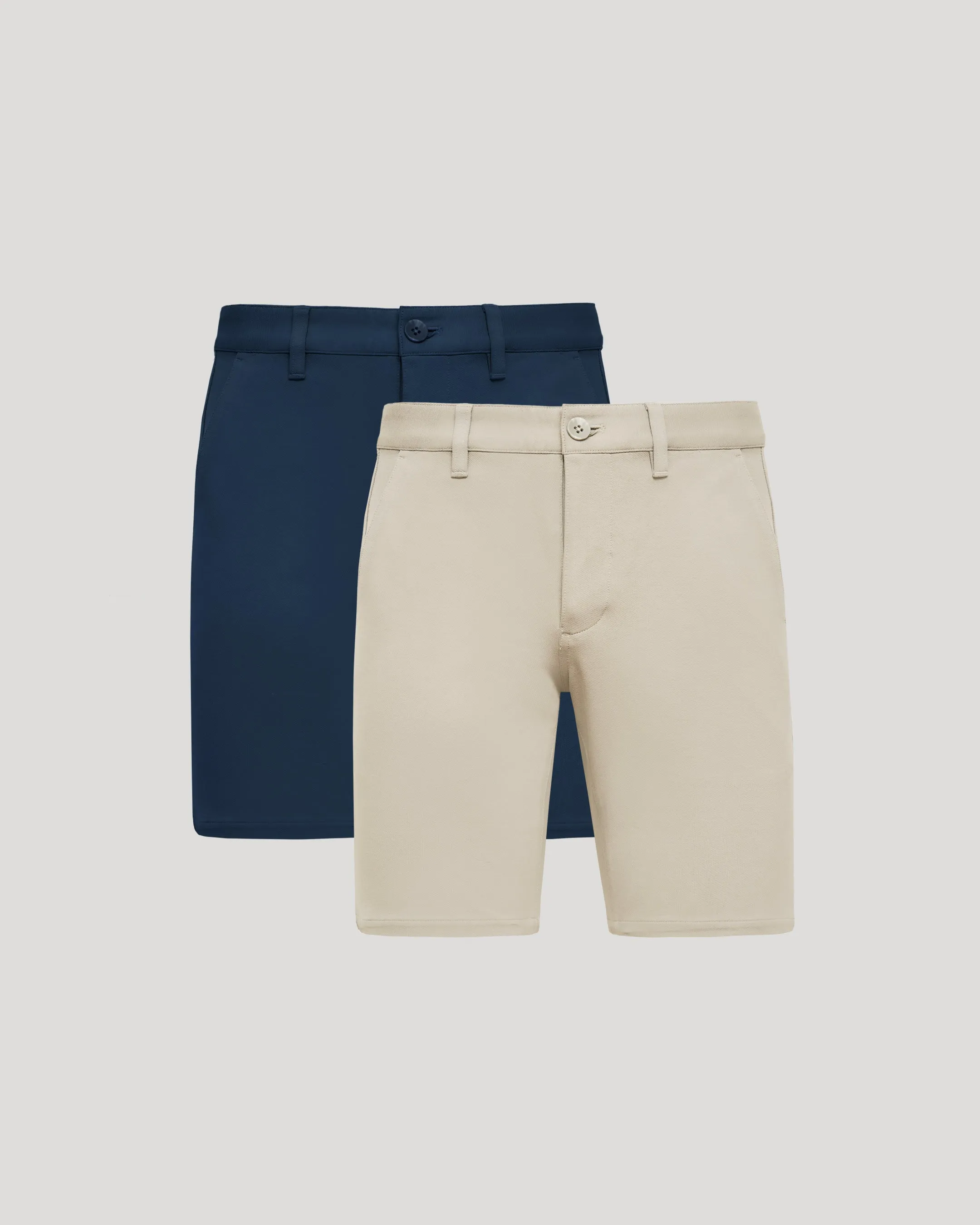 9" Sandstone & Navy Chino Shorts 2-Pack sold by True Classic