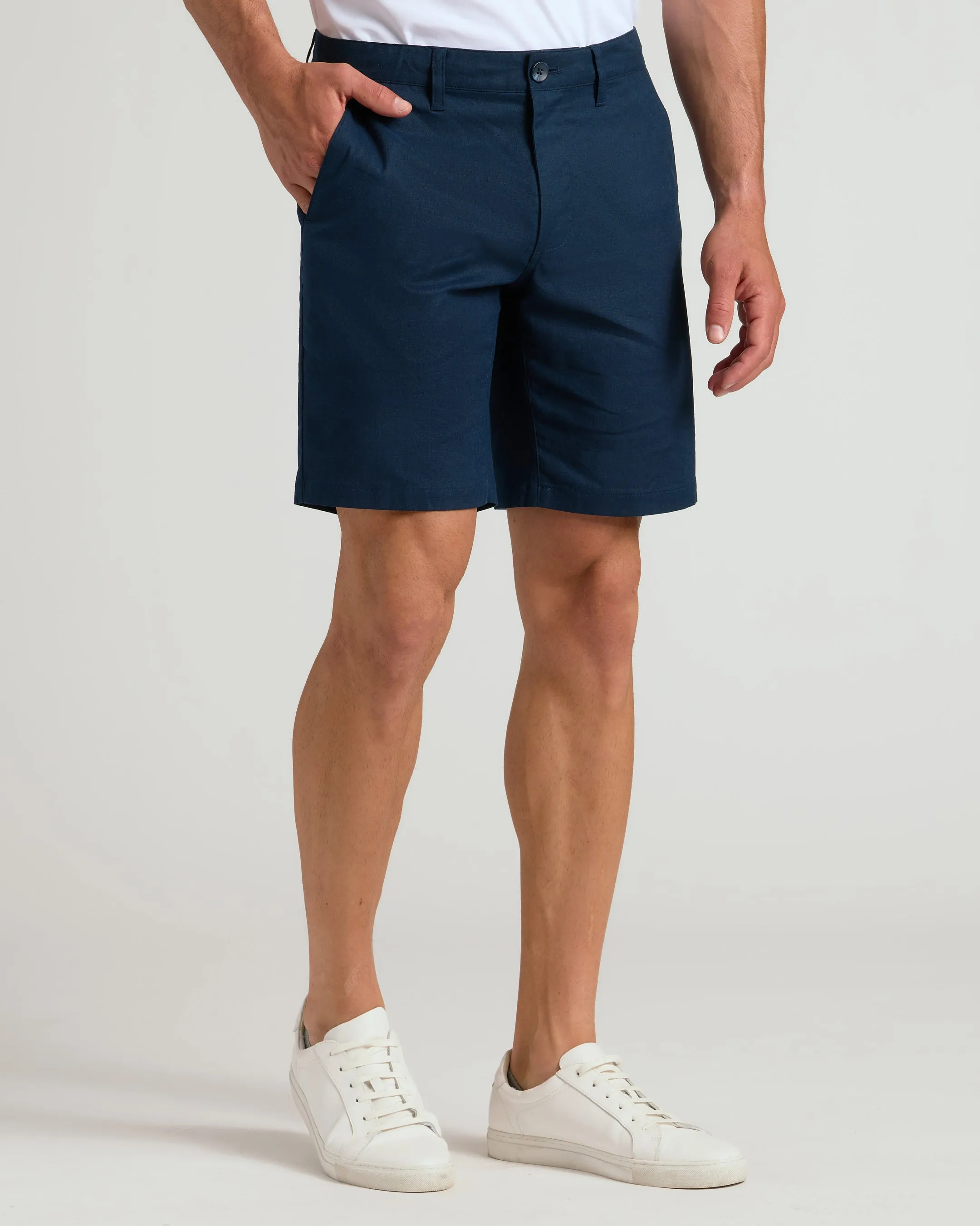 9" Navy & Fiord Linen Shorts 2-Pack sold by True Classic product image thumbnail 2