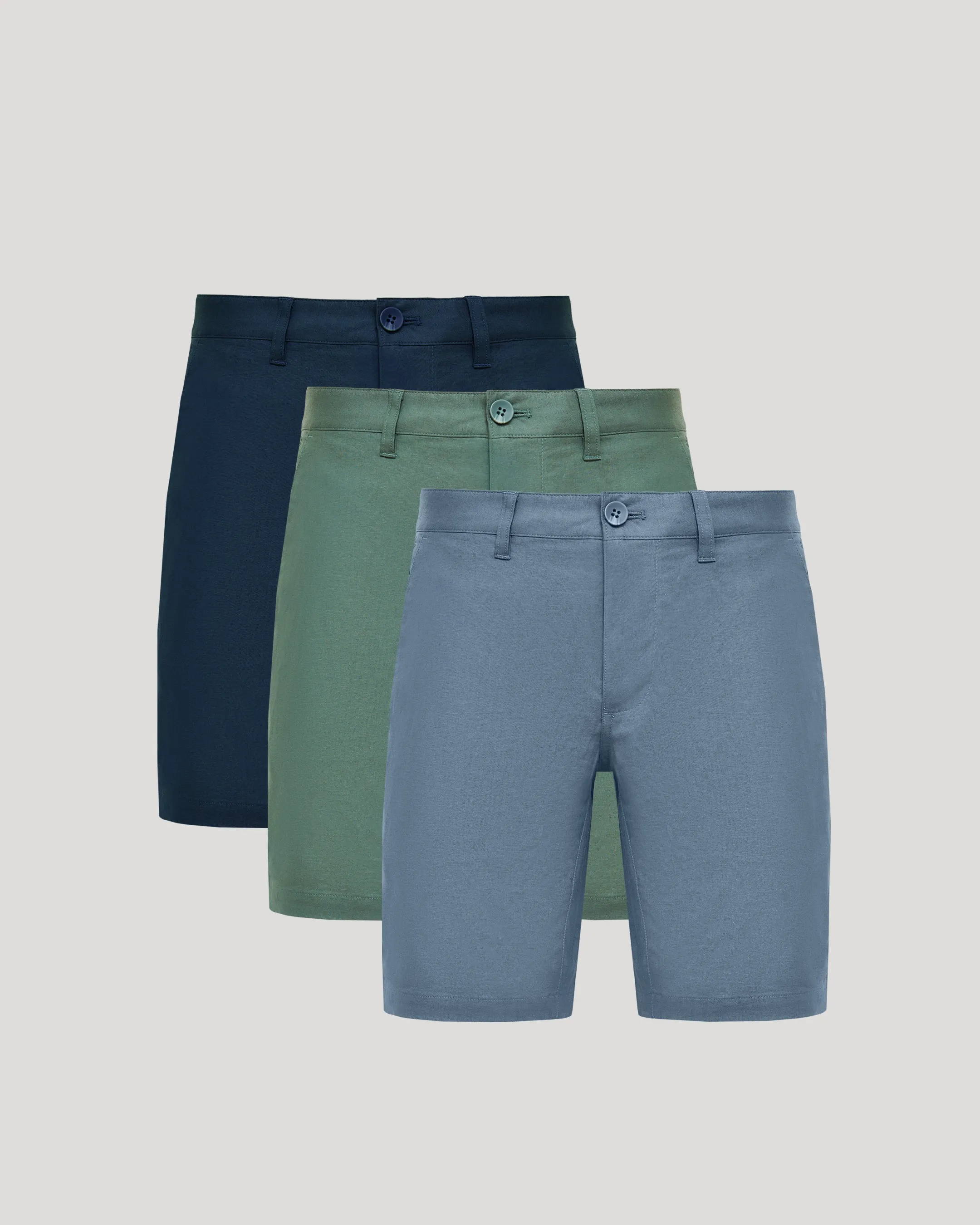 9" Linen Shorts 3-Pack sold by True Classic