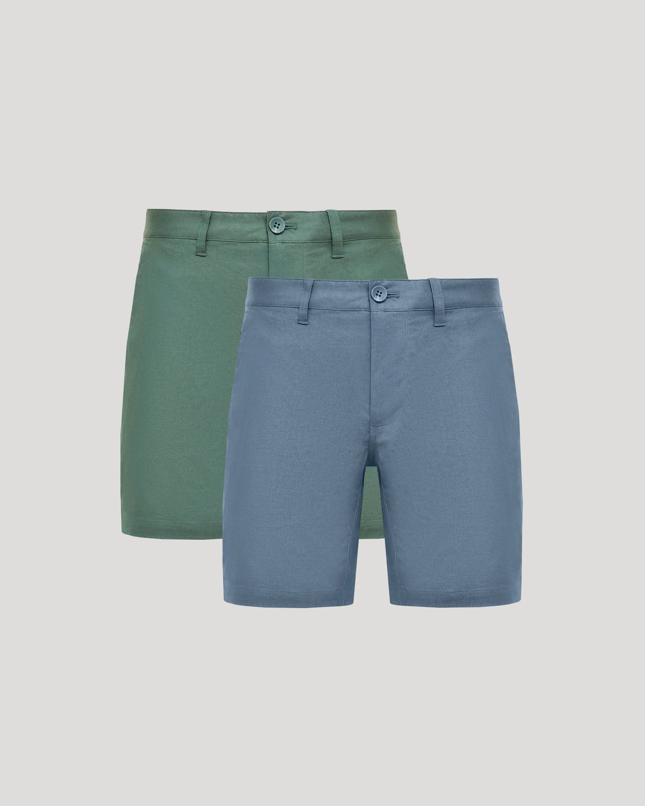 7" Fiord & Moss Linen Shorts 2-Pack sold by True Classic