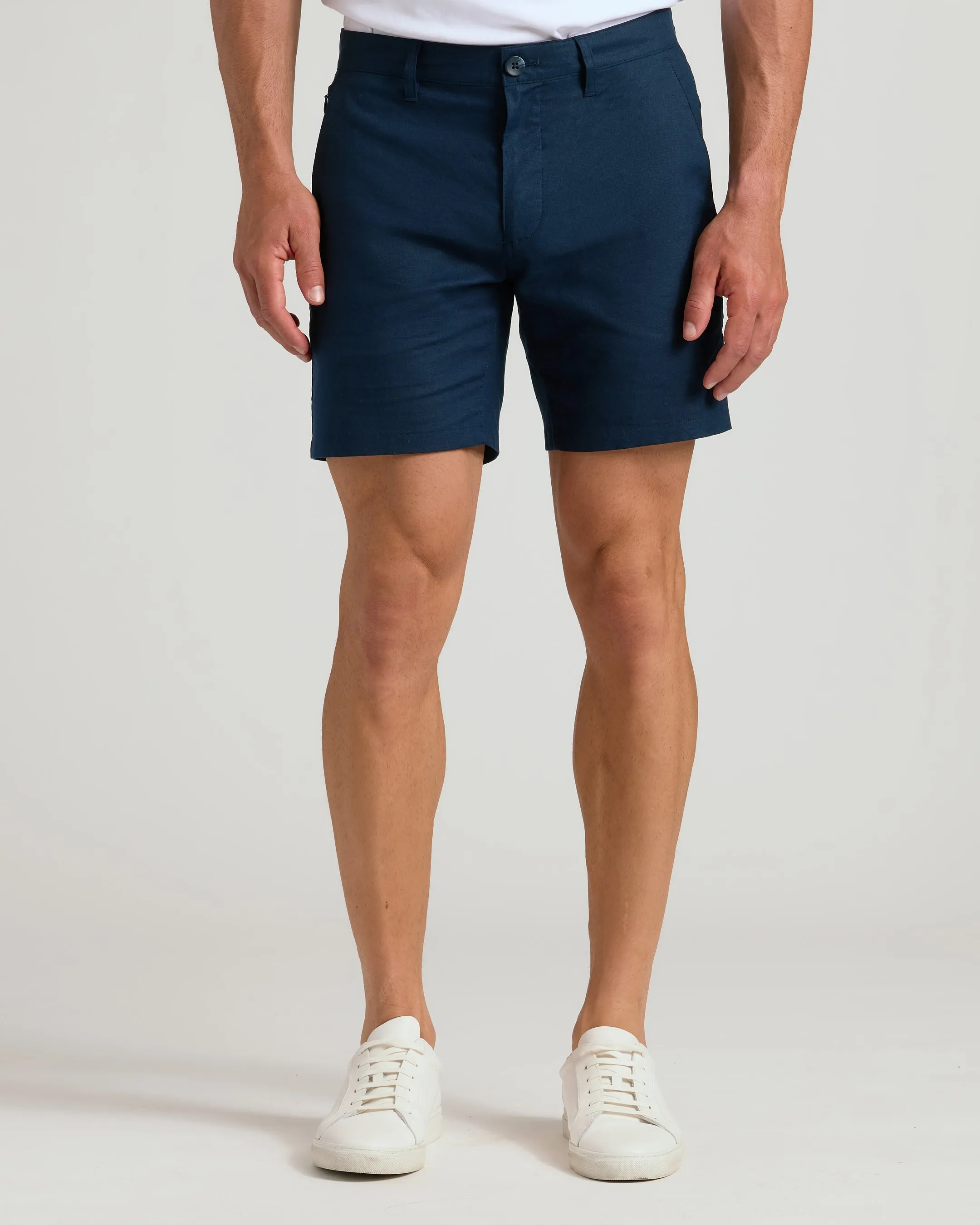 7" Navy & Fiord Linen Shorts 2-Pack sold by True Classic product image thumbnail 2