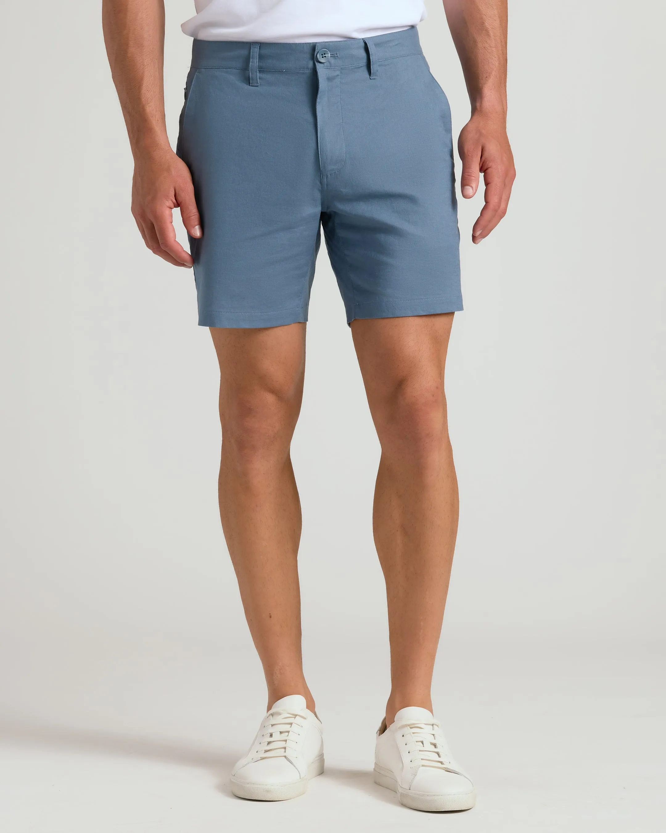 7" Navy & Fiord Linen Shorts 2-Pack sold by True Classic product image thumbnail 3
