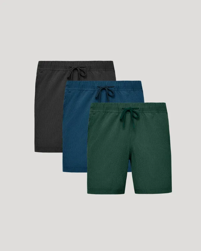7" Seersucker Swim Trunks 3-Pack sold by True Classic