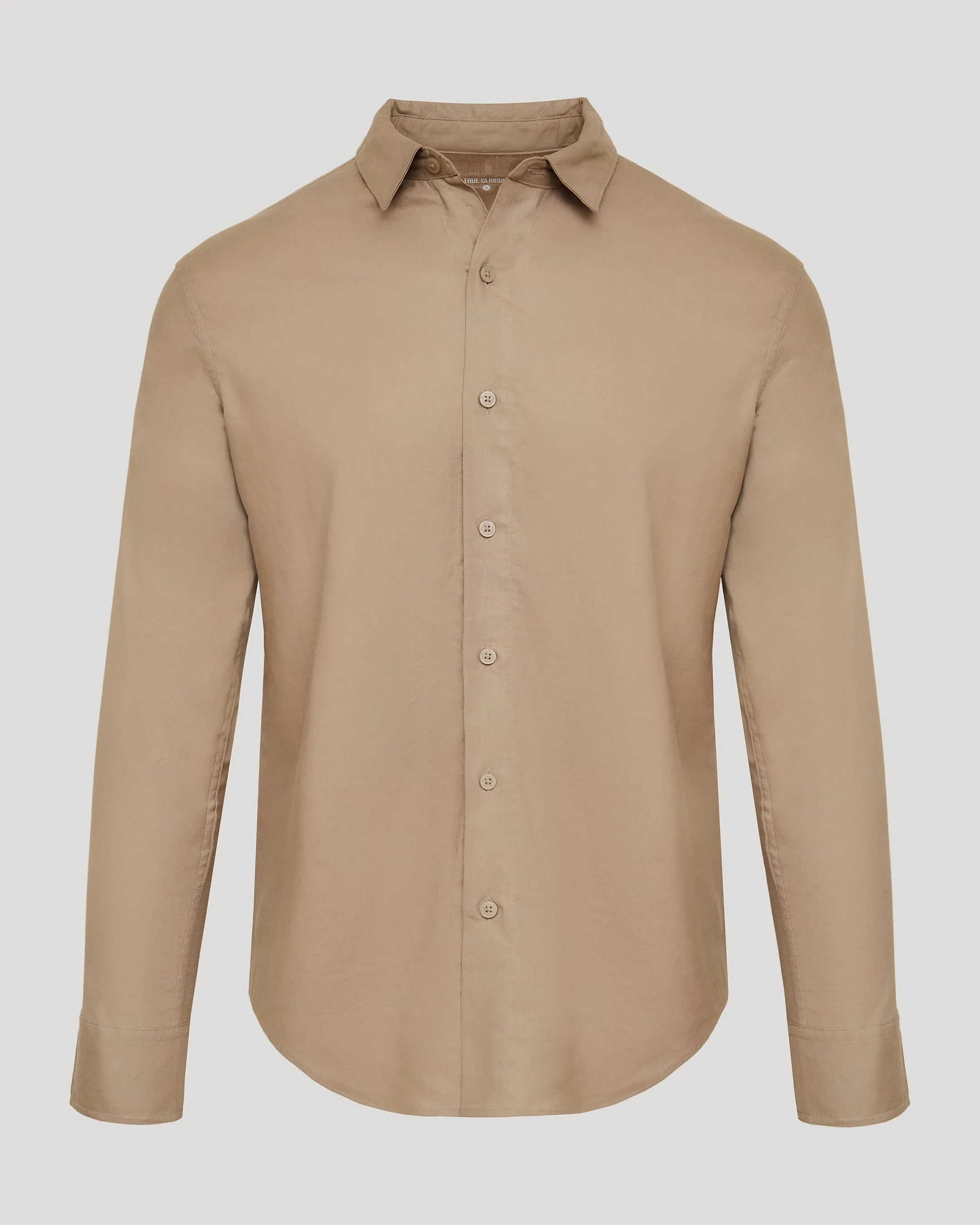 Dusty Taupe Long Sleeve Linen Shirt sold by True Classic product image thumbnail 2