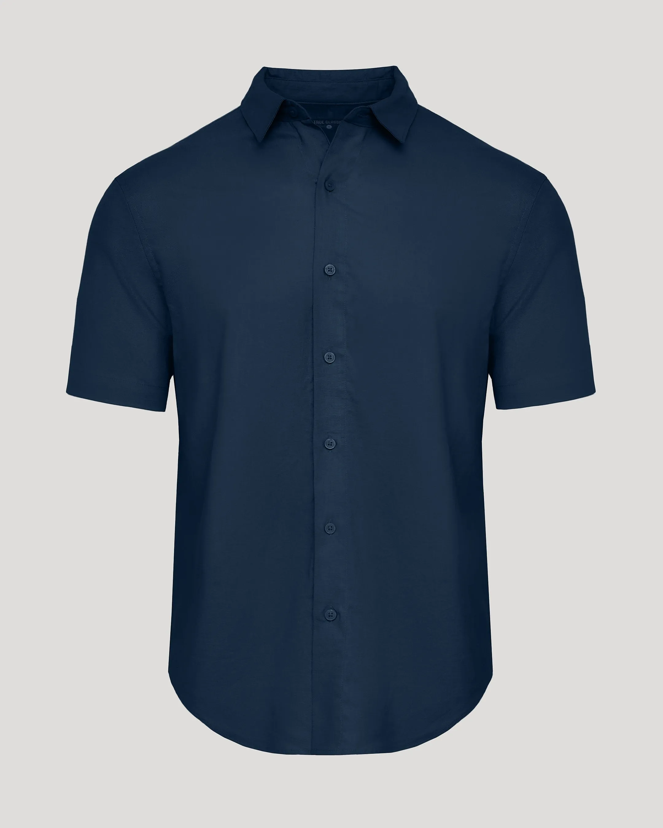 Navy Short Sleeve Linen Shirt sold by True Classic product image thumbnail 2