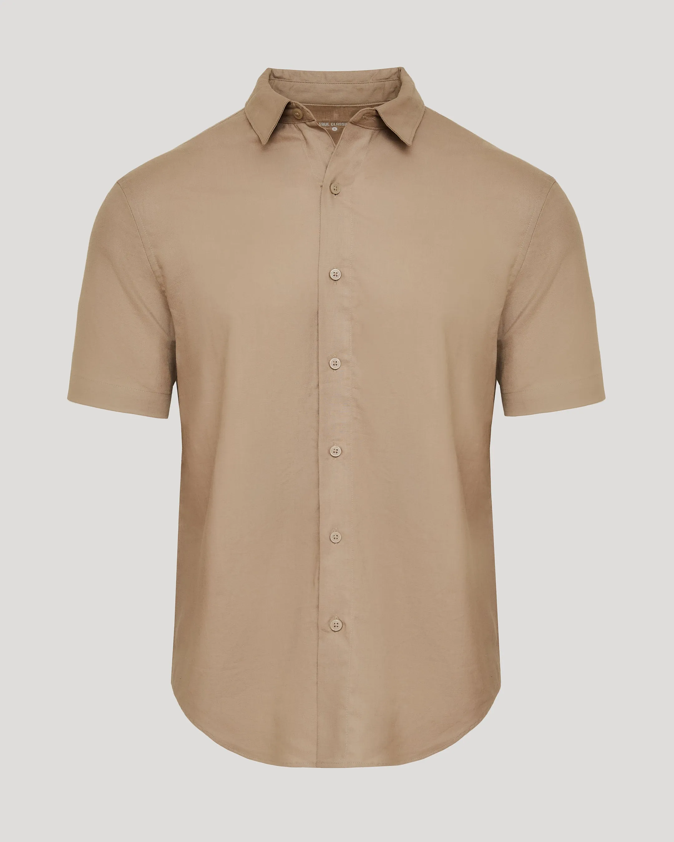 Dusty Taupe Short Sleeve Linen Shirt sold by True Classic product image thumbnail 2