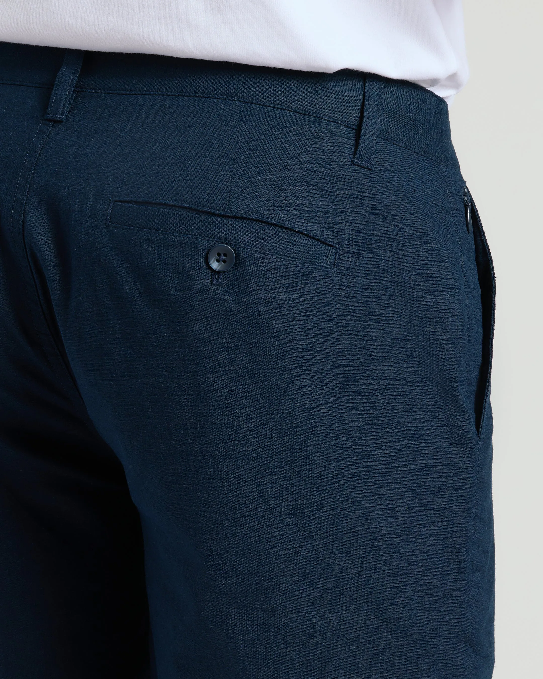 9" Navy Linen Shorts sold by True Classic product image thumbnail 5