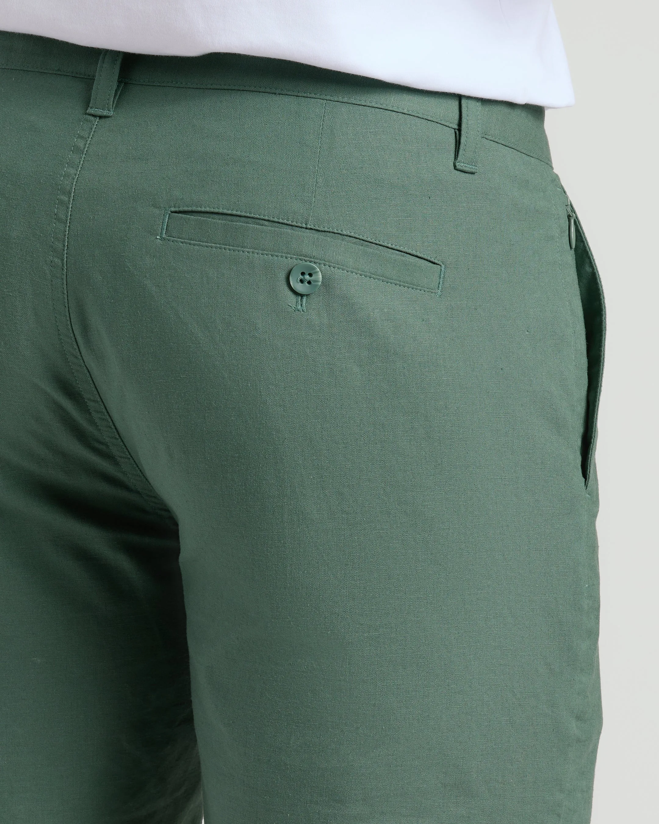 9" Moss Linen Shorts sold by True Classic product image thumbnail 5