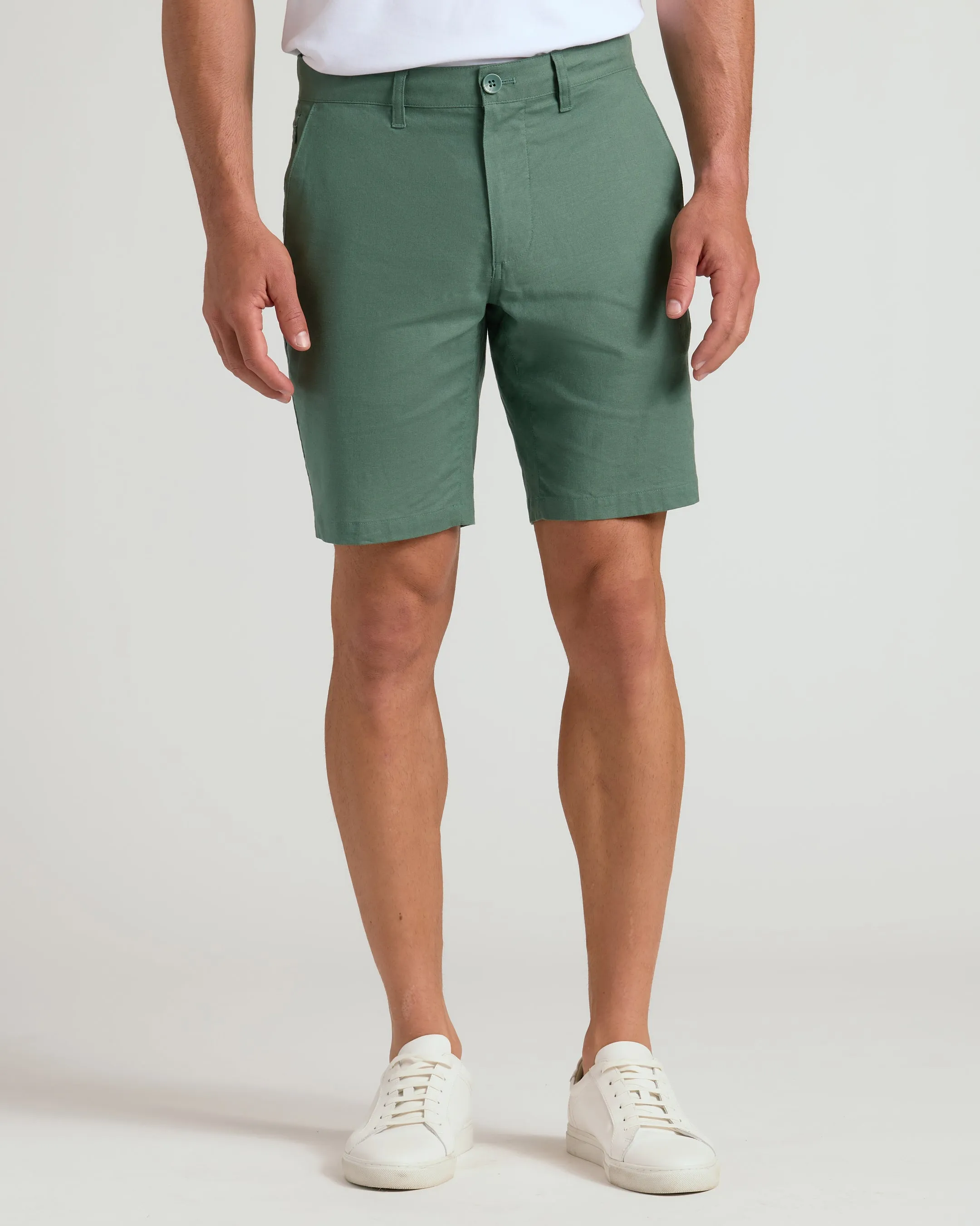 9" Moss Linen Shorts sold by True Classic