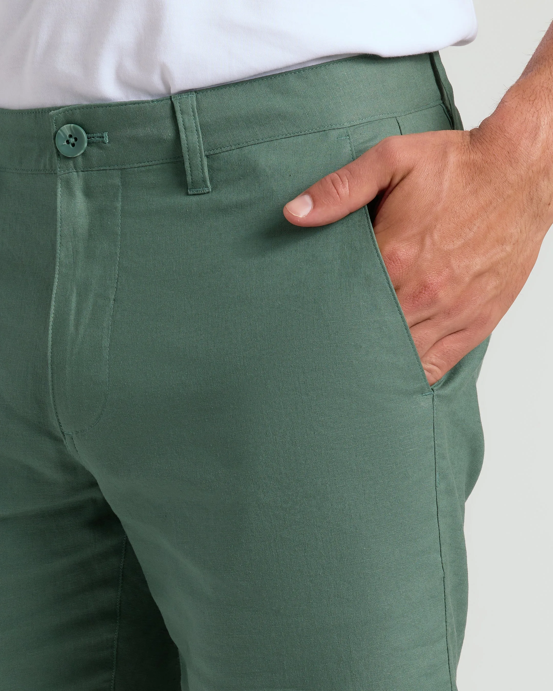 7" Moss Linen Shorts sold by True Classic product image thumbnail 5