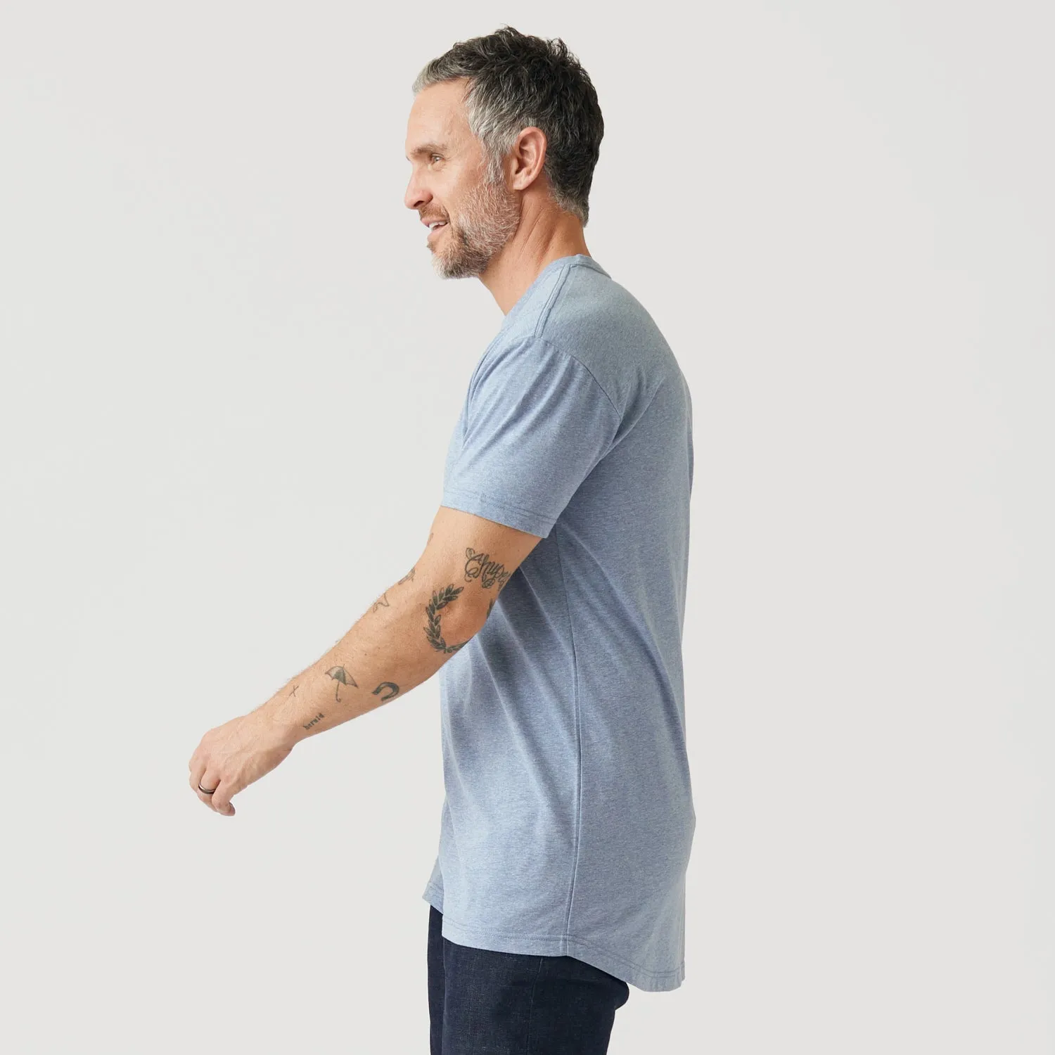 Light Heather Tall Round Hem Crew Neck T-Shirt 3-Pack sold by True Classic product image thumbnail 4