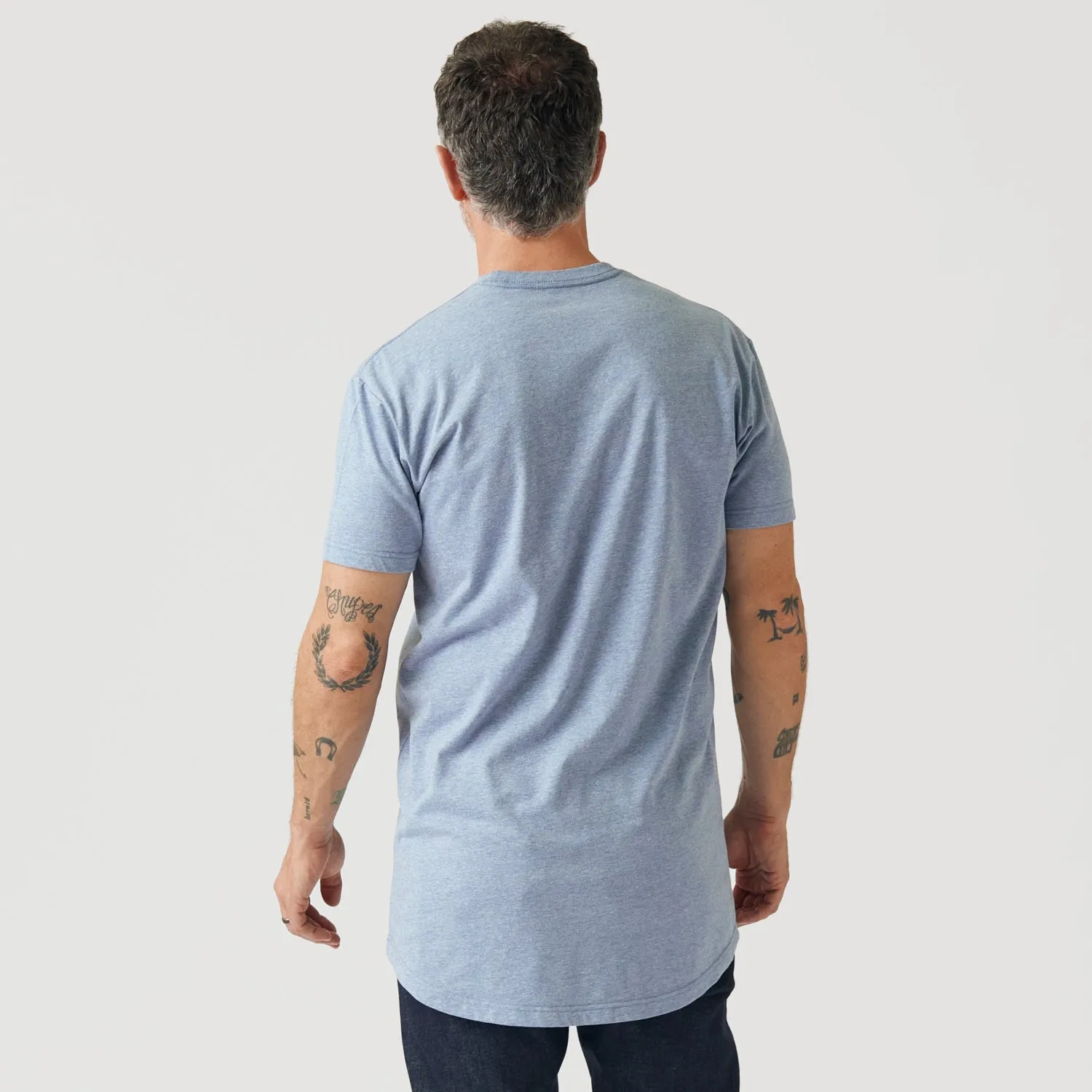 Light Heather Tall Round Hem Crew Neck T-Shirt 3-Pack sold by True Classic product image thumbnail 3