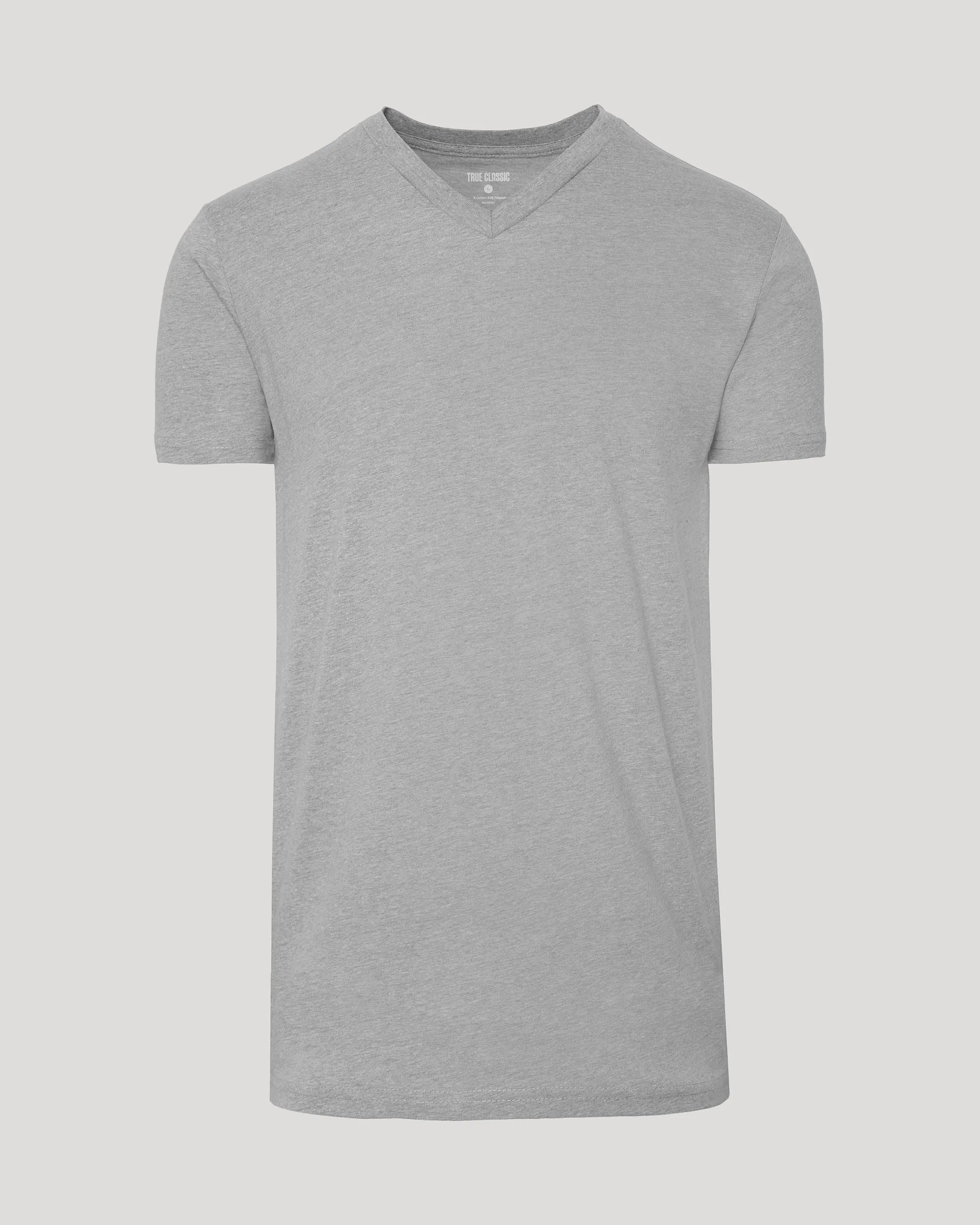 Heather Gray Tall Short Sleeve Classic V-Neck sold by True Classic product image thumbnail 2