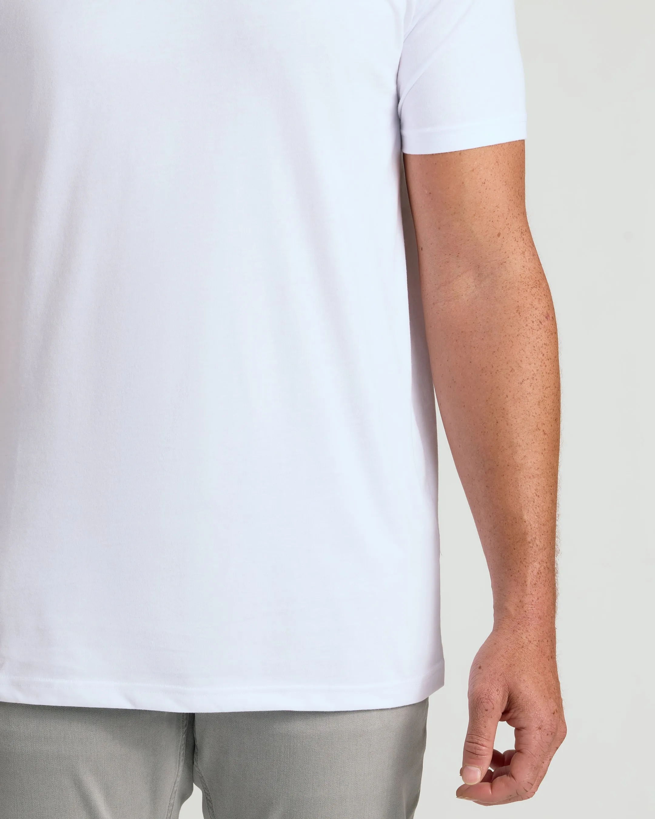 White Tall Short Sleeve Classic V-Neck sold by True Classic product image thumbnail 5