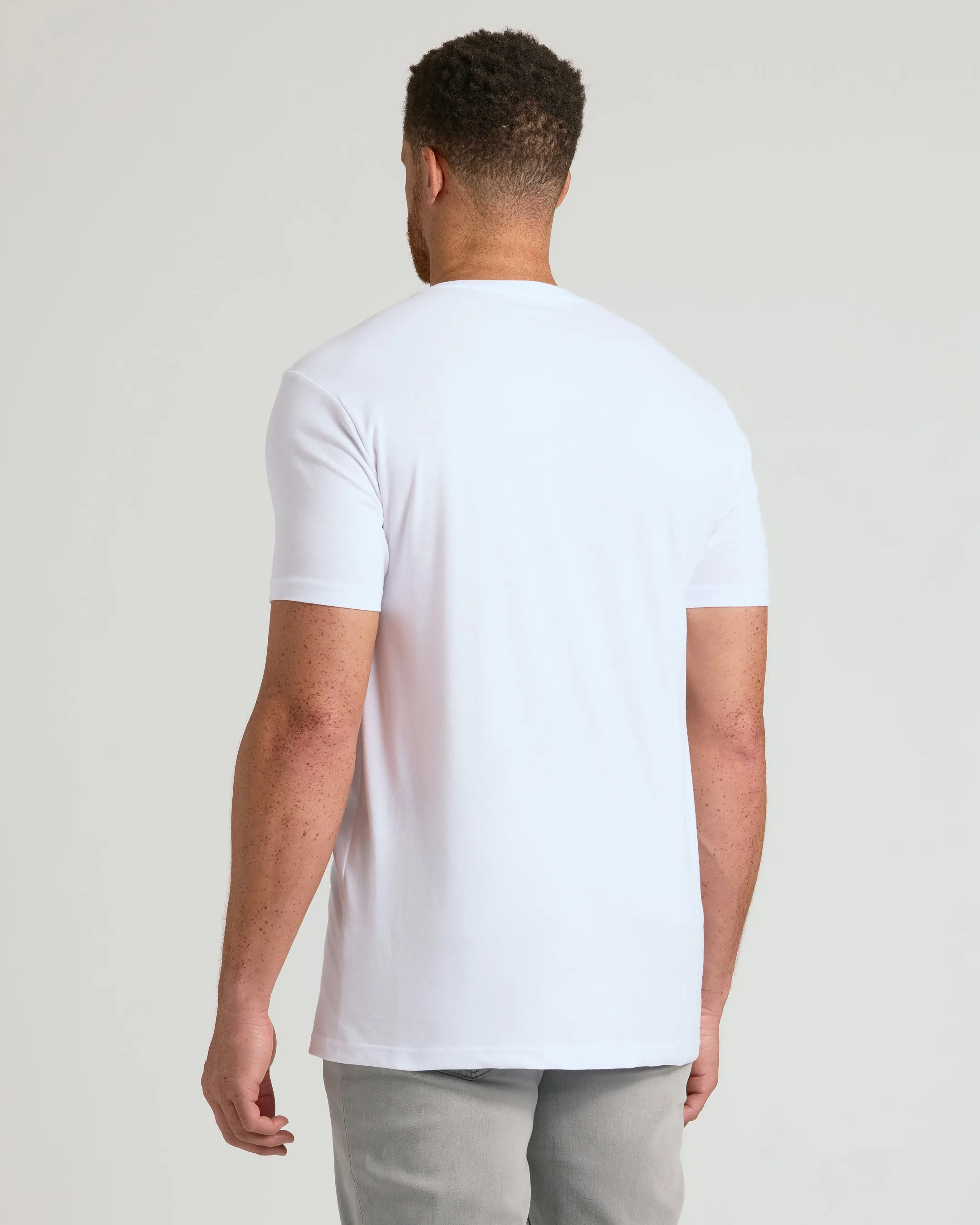 White Tall Short Sleeve Classic V-Neck sold by True Classic product image thumbnail 3
