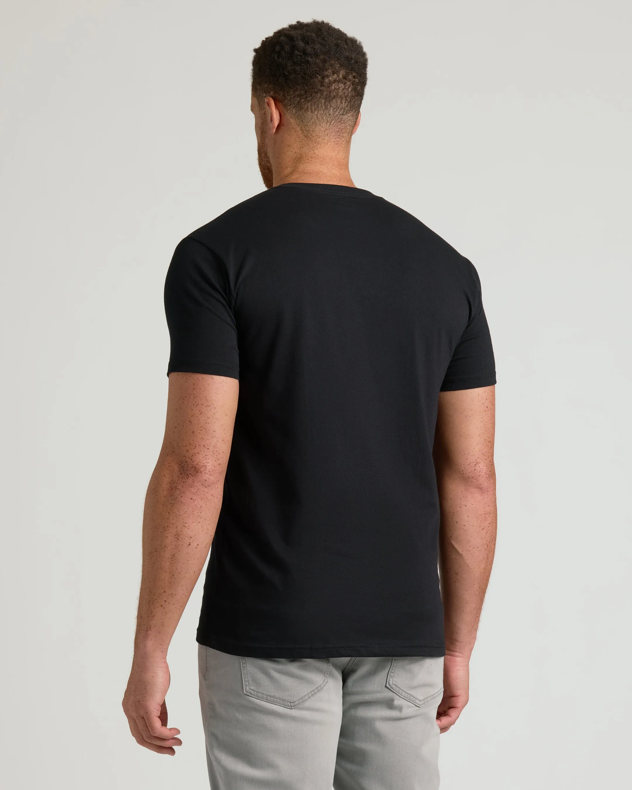 Black Tall Short Sleeve Classic V-Neck sold by True Classic product image thumbnail 3