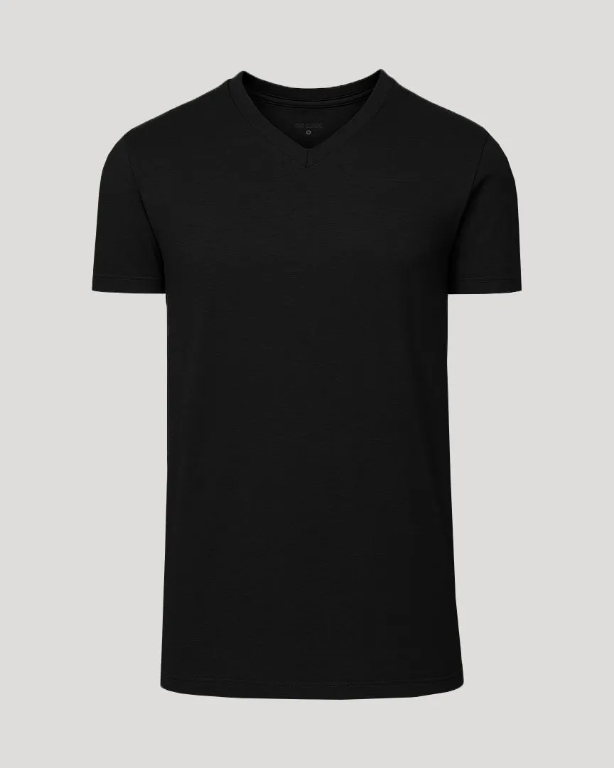 Black Tall Short Sleeve Classic V-Neck sold by True Classic product image thumbnail 2