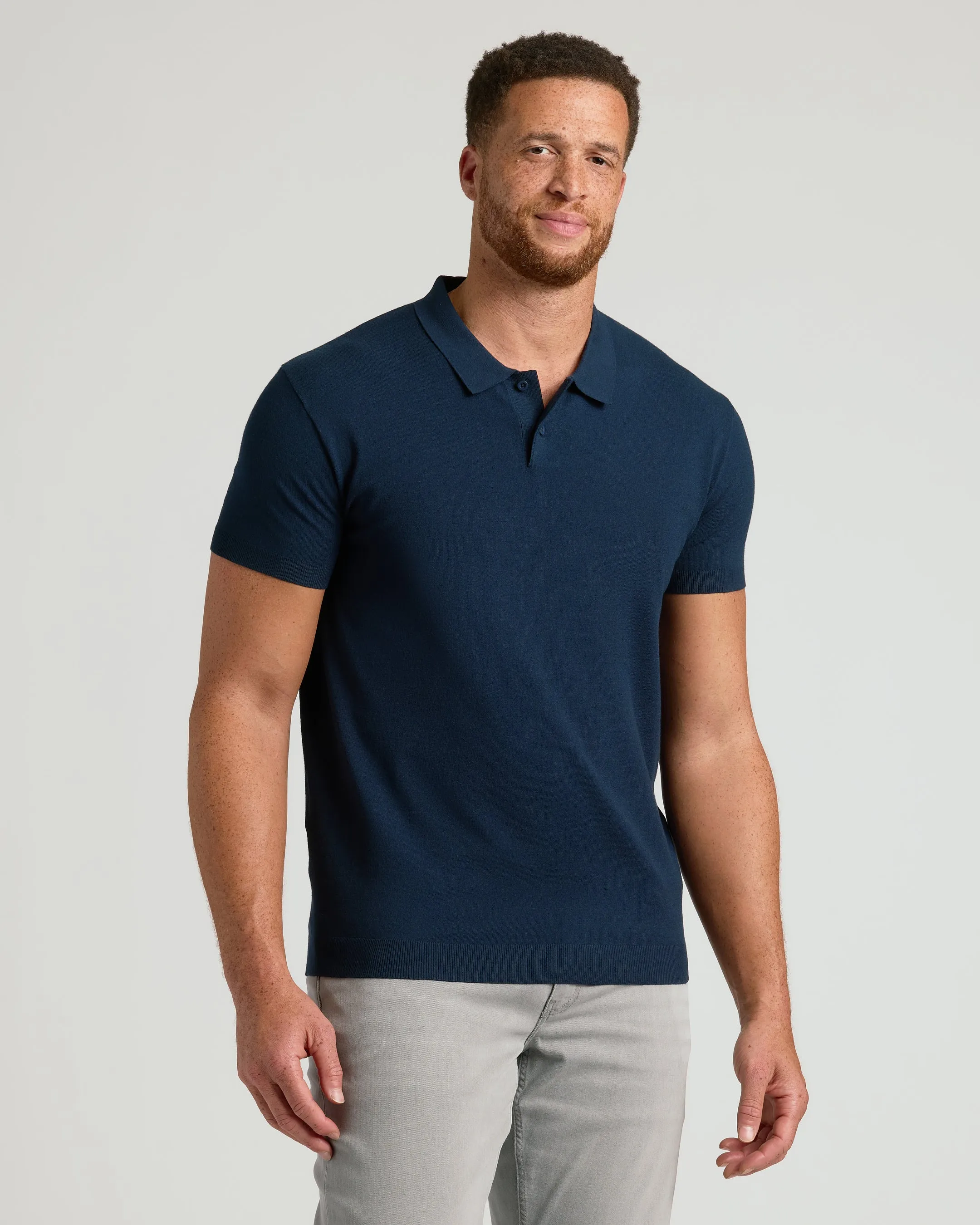 Navy Tall Dressy Polo sold by True Classic