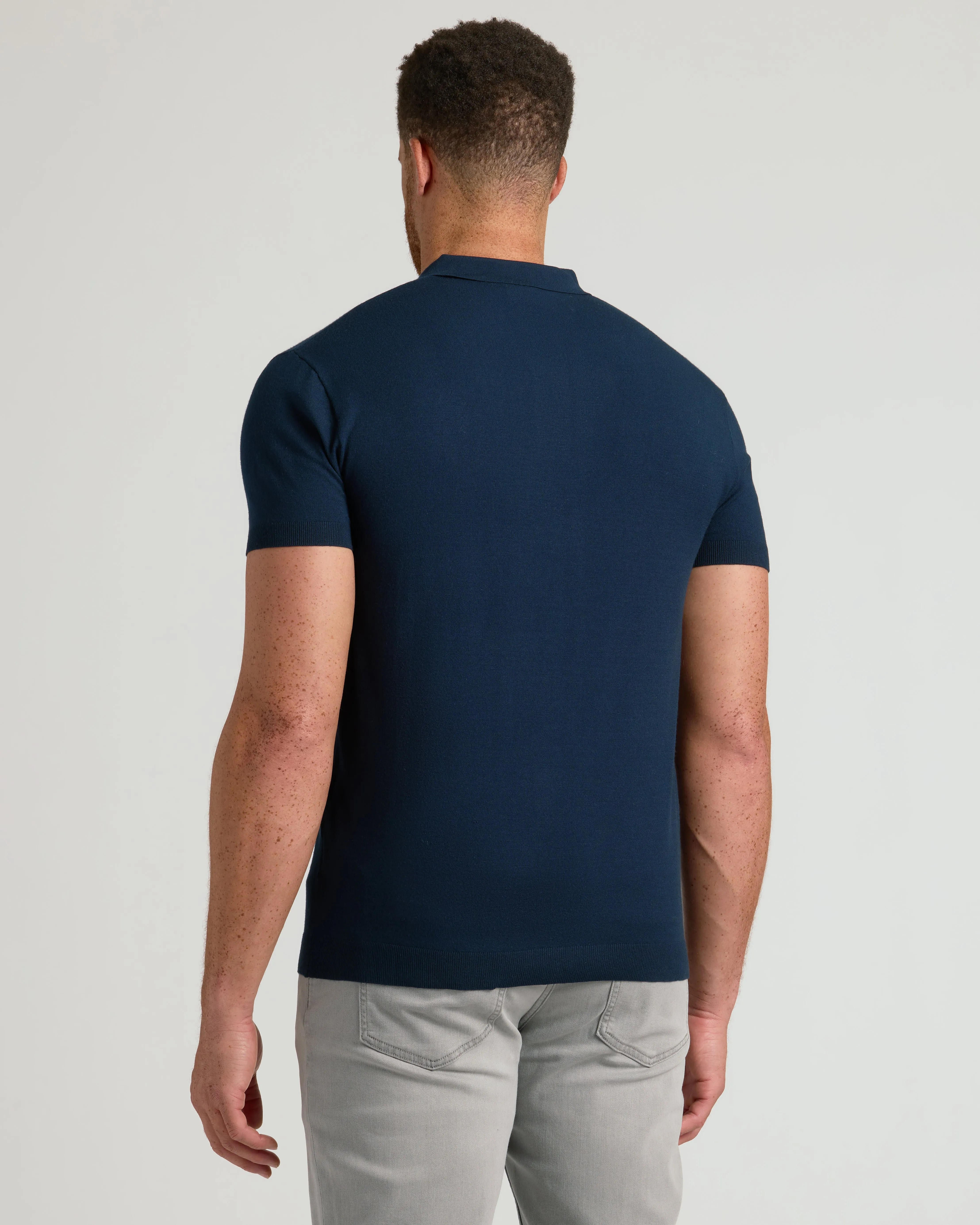 Navy Tall Dressy Polo sold by True Classic product image thumbnail 3