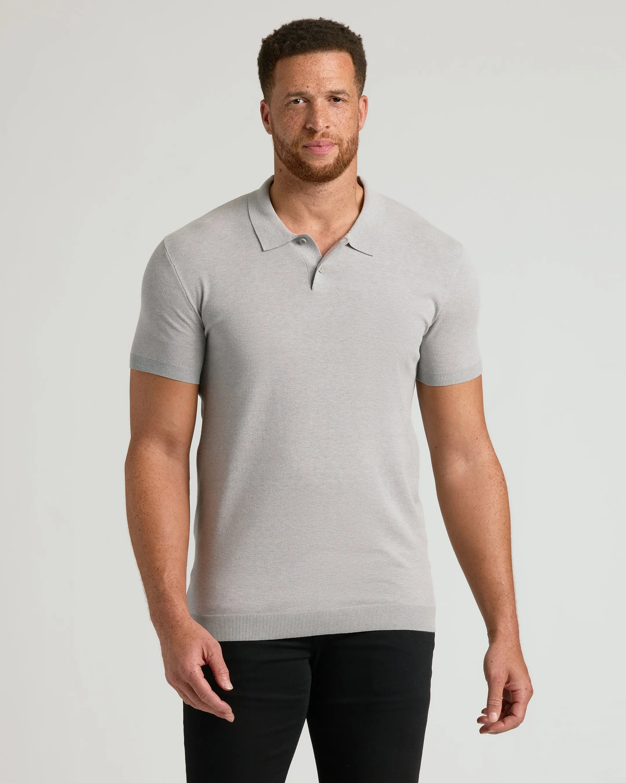 Heather Gray Tall Dressy Polo sold by True Classic