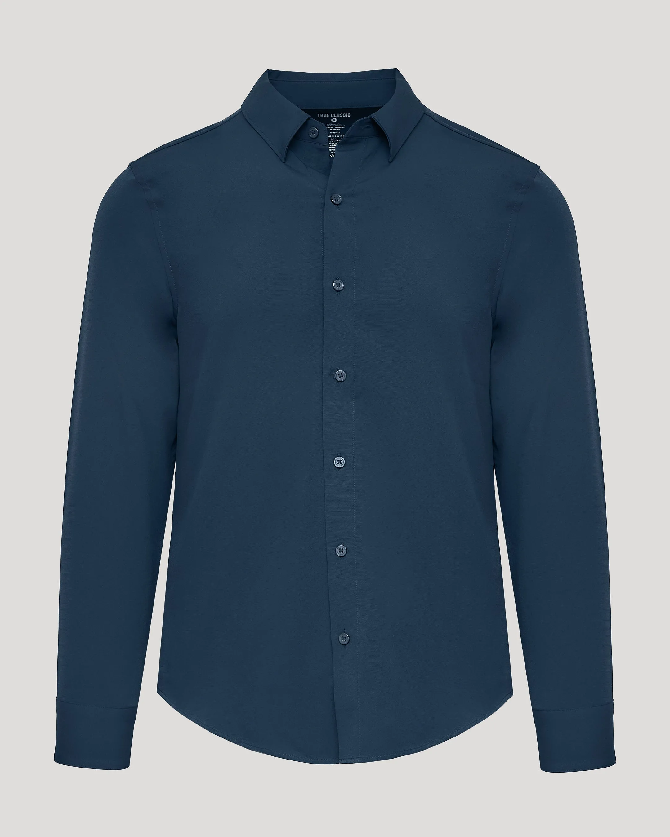 Navy Performance Long Sleeve Dress Shirt sold by True Classic product image thumbnail 2