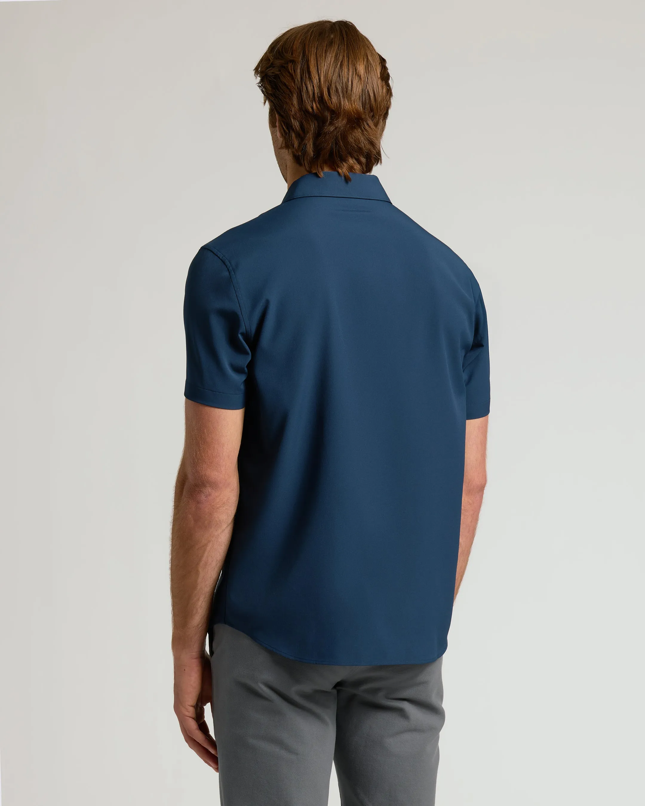 Navy Performance Dress Shirt sold by True Classic product image thumbnail 3