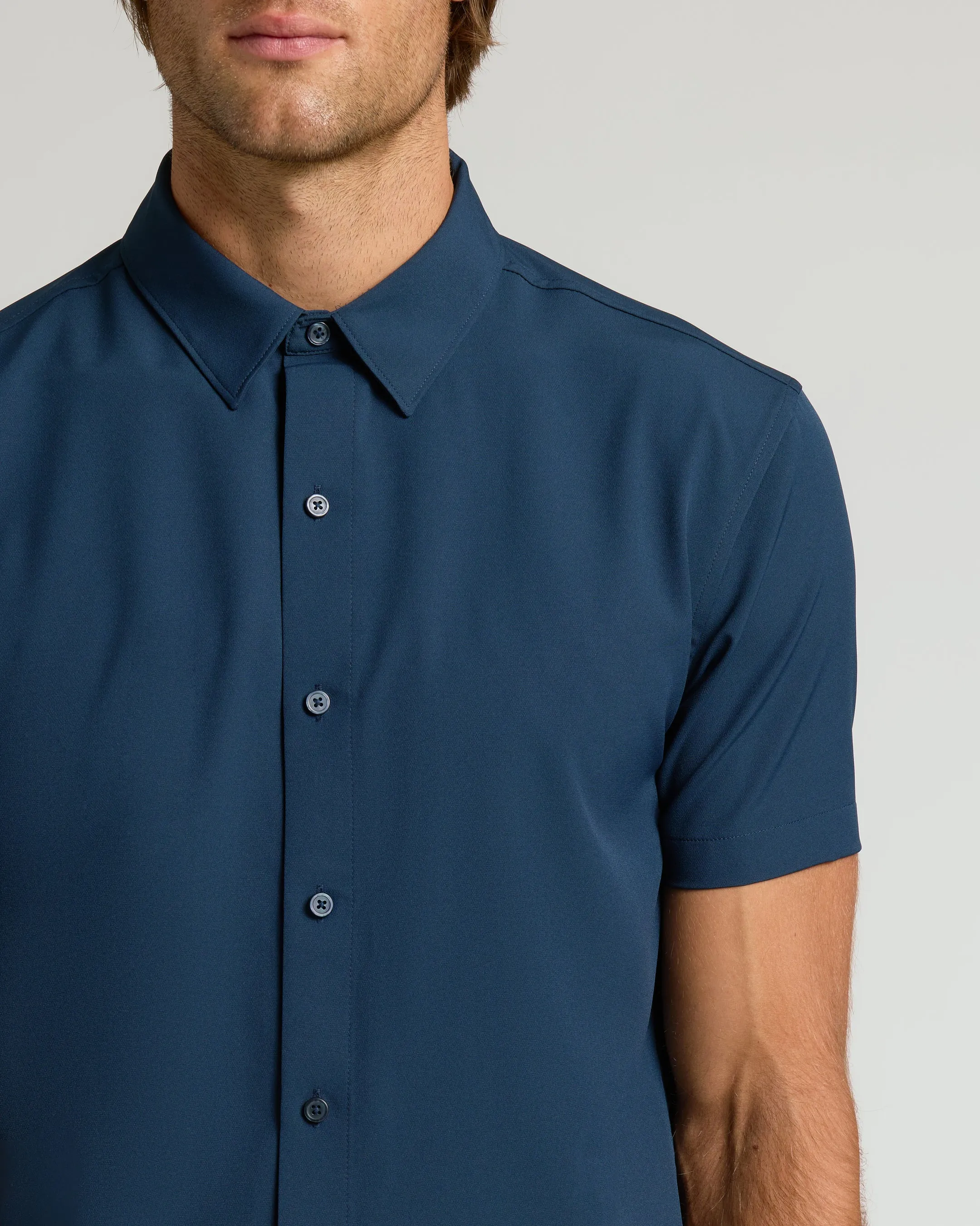 Navy Performance Dress Shirt sold by True Classic product image thumbnail 4