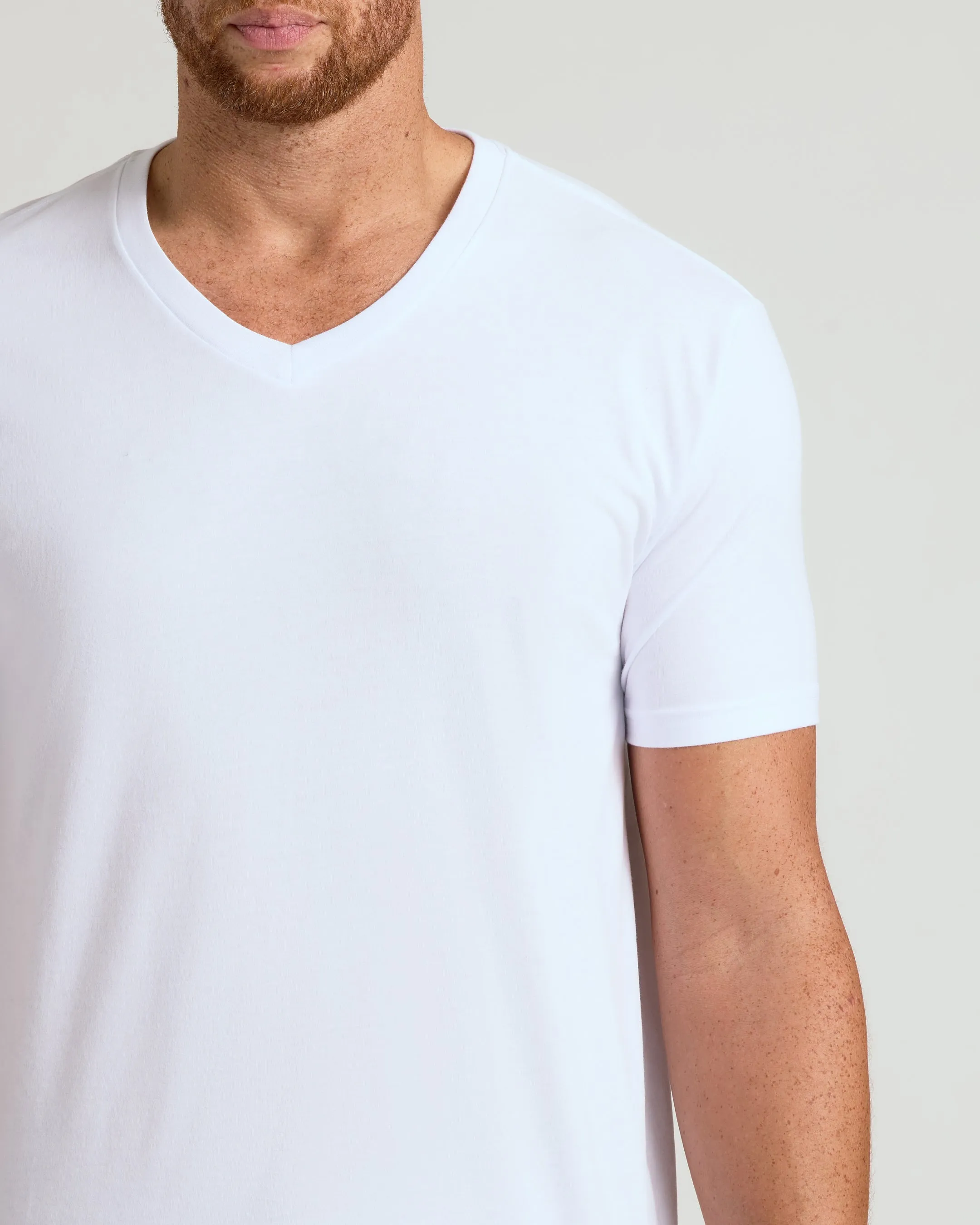 White Short Sleeve Tall Classic V-Neck 6-Pack sold by True Classic product image thumbnail 4