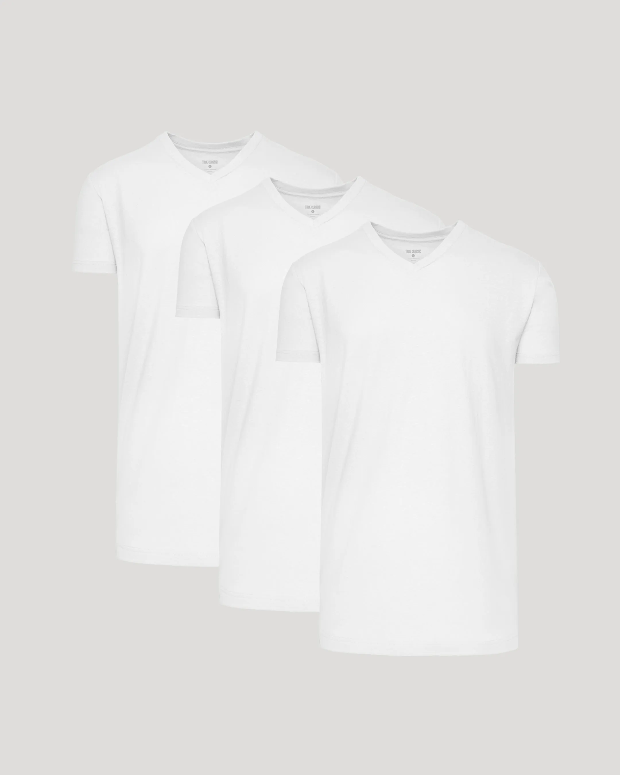 White Short Sleeve Tall Classic V-Neck 3-Pack sold by True Classic